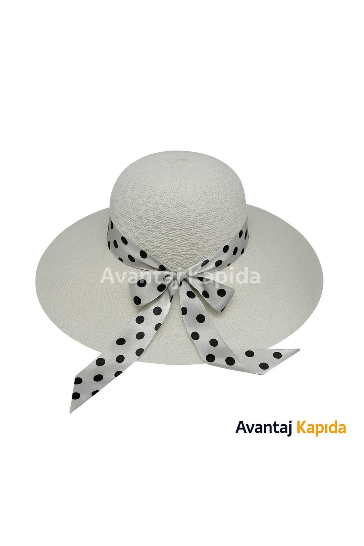 Kadın Yazlık Hasır Şapka - Geniş Kenarlı UV Koruyucu, Kurdele Detaylı