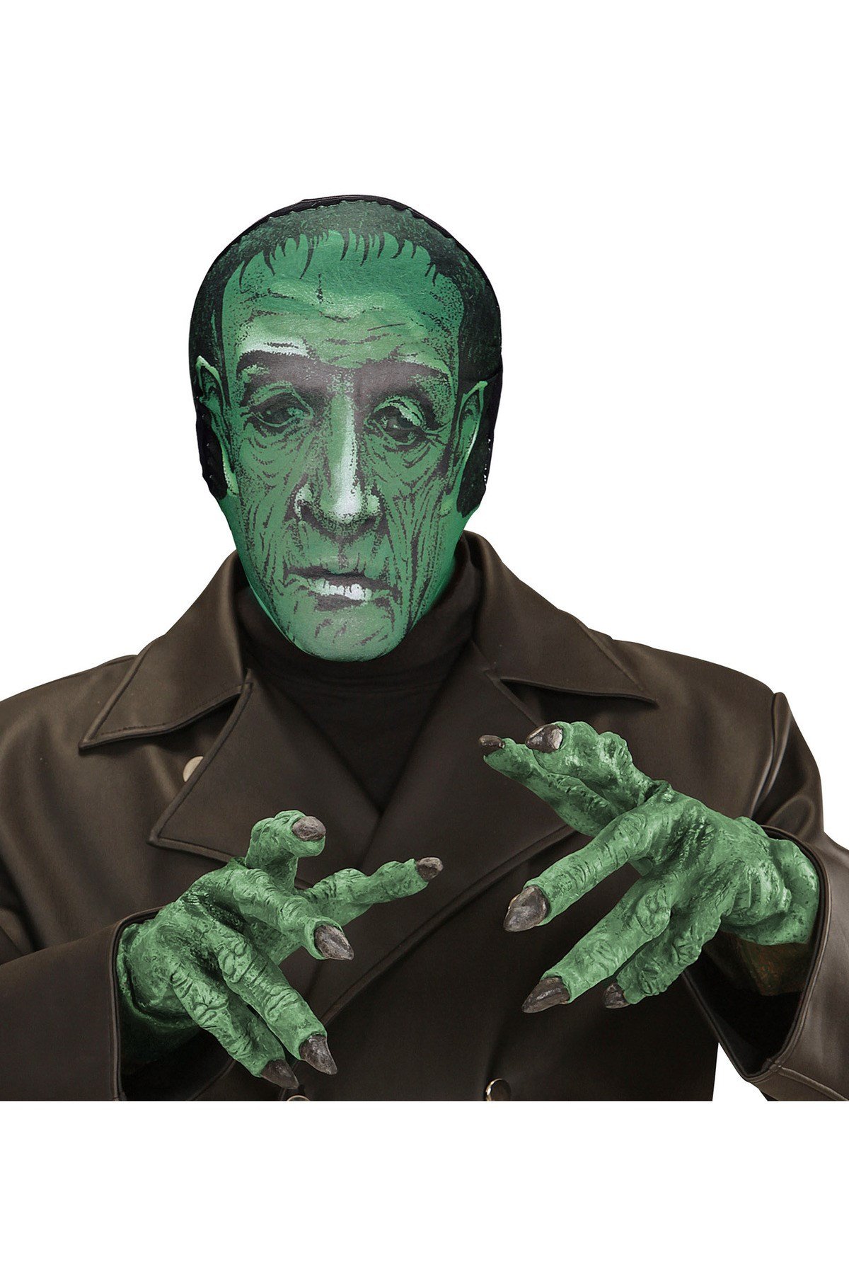 Kafaya Tam Geçmeli Bez Frankenstein Maskesi - Streç Korku Maskesi - 3D Baskılı Maske Model 5