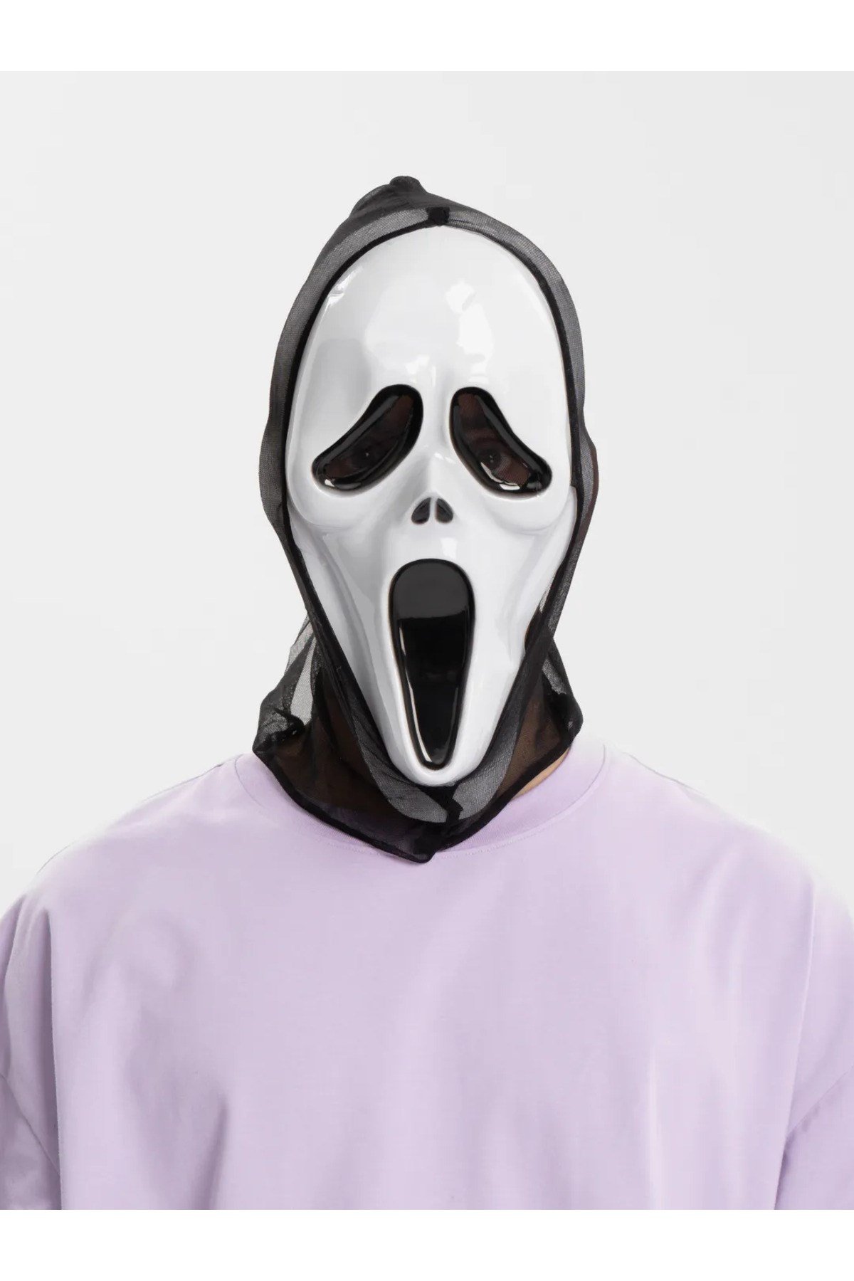 Kapşonlu Çığlık Maskesi Scream Maskesi - Hayalet Maskesi 33x21 cm