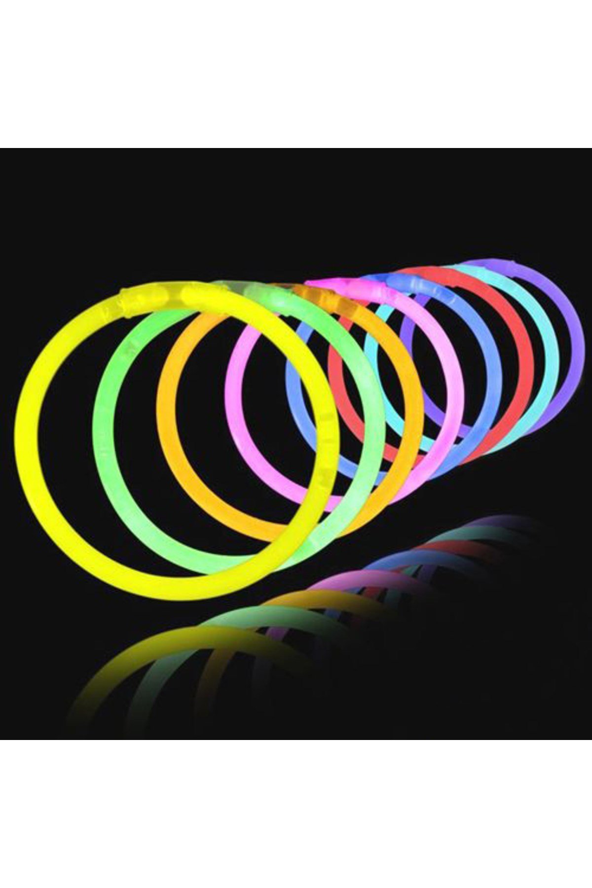 Karanlıkta Yanan Parlayan Fosforlu Glow Çubuk Bileklik 50 Adet