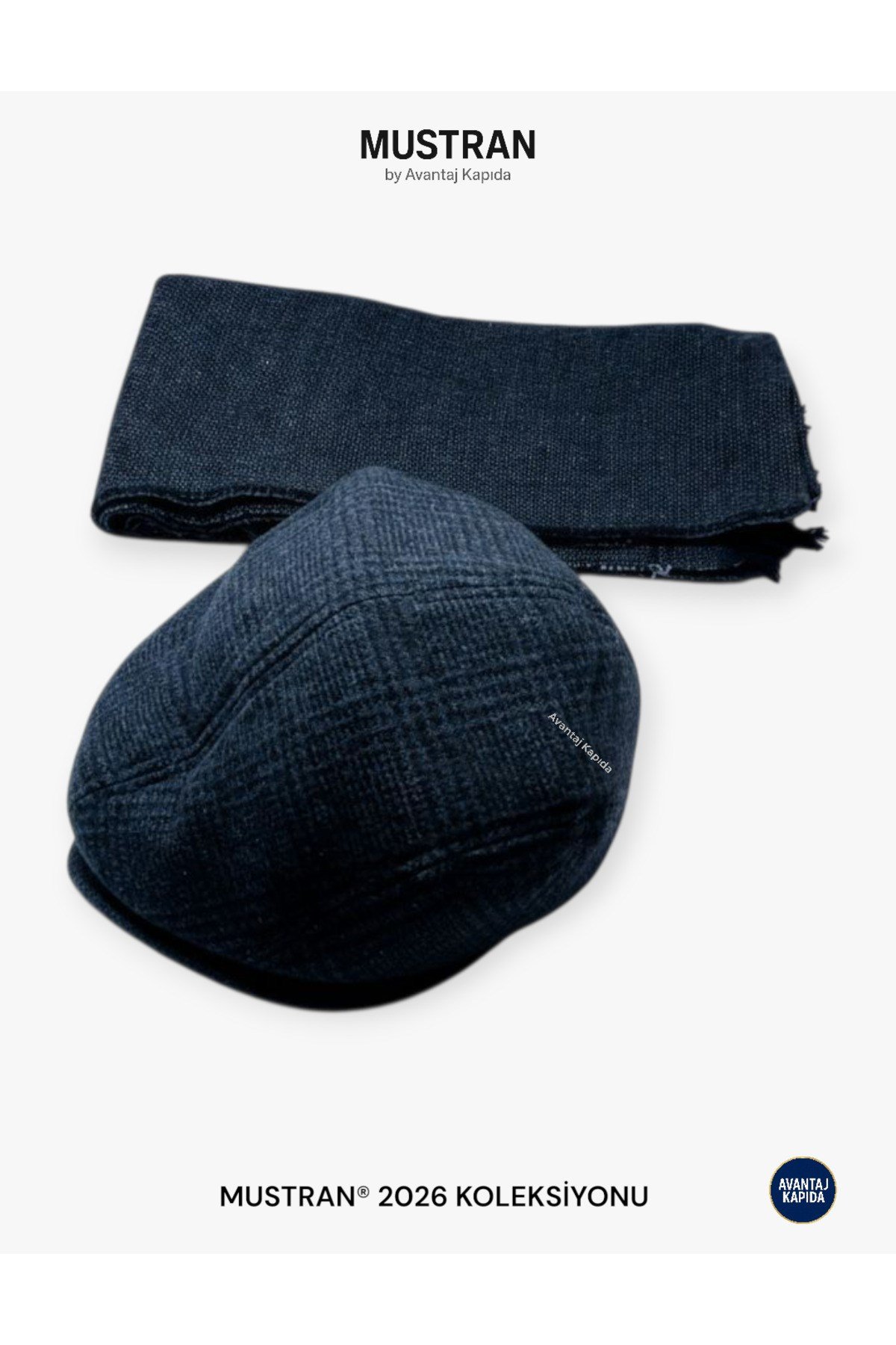 Kasket Şapka ve Triko Atkı 2’li Kışlık Set | Unisex Kulak Korumalı Sıcak Tutucu Örgü Takım