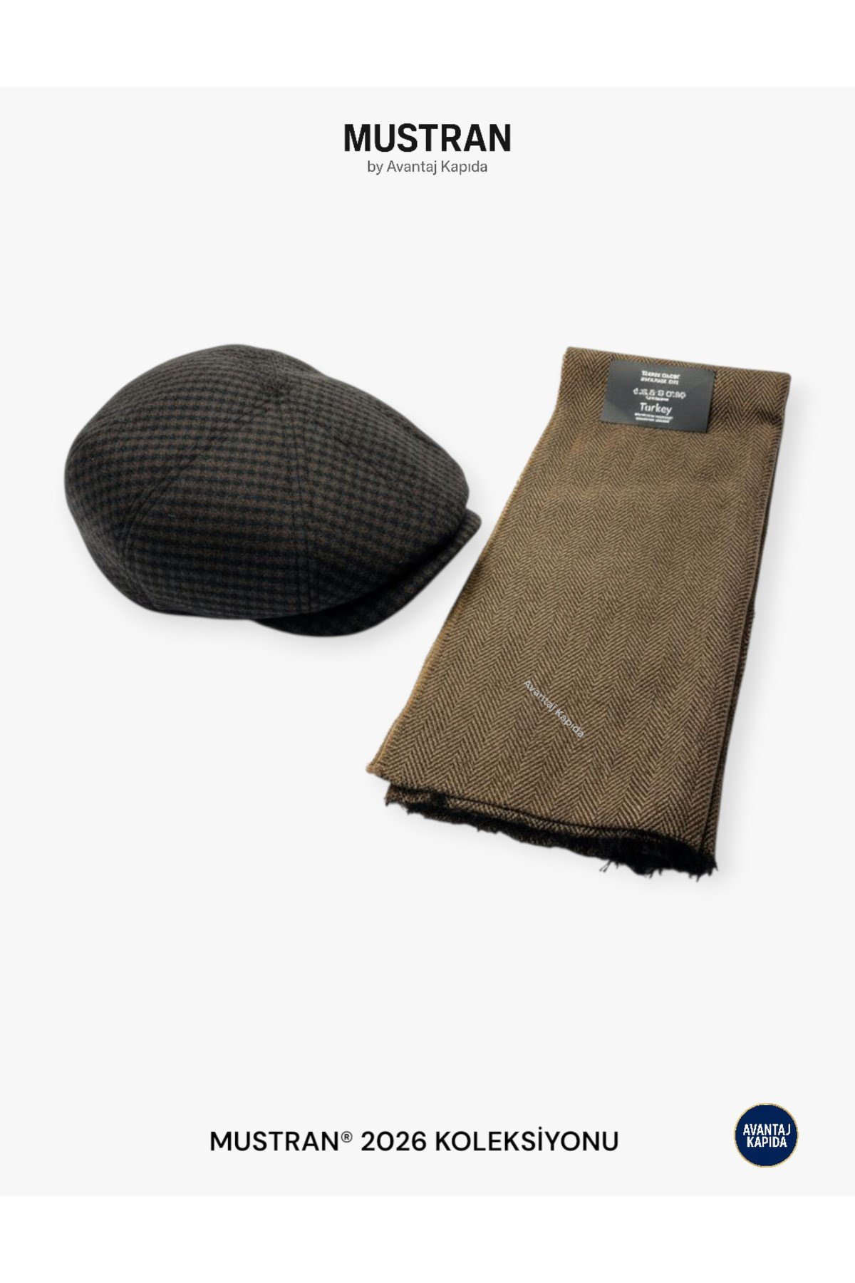 Kasket Şapka ve Triko Atkı 2’li Kışlık Set | Unisex Kulak Korumalı Sıcak Tutucu Örgü Takım