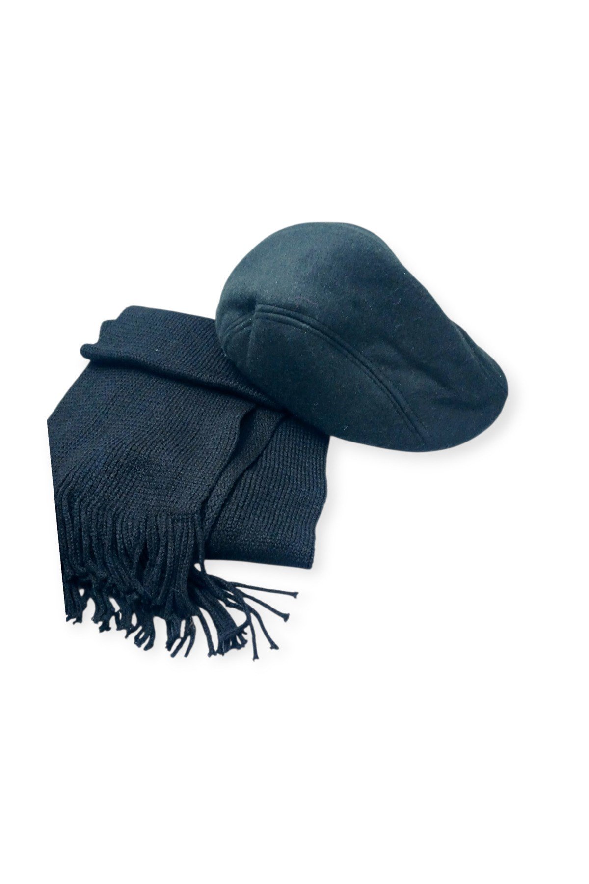 Kasket Şapka ve Triko Atkı Kışlık Set | Unisex Kulak Korumalı Sıcak Tutucu Örgü Takım