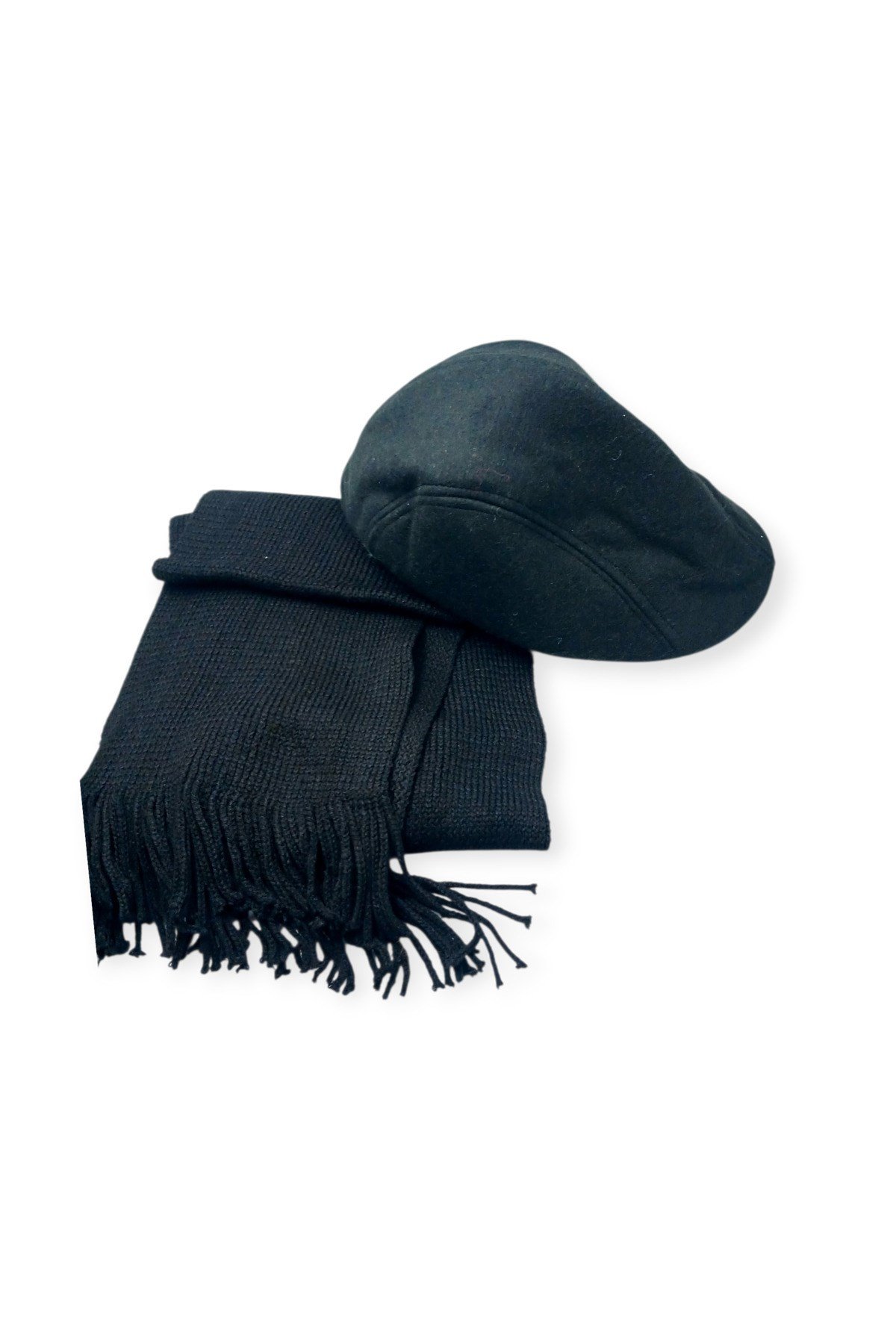 Kasket Şapka ve Triko Atkı Kışlık Set | Unisex Kulak Korumalı Sıcak Tutucu Örgü Takım