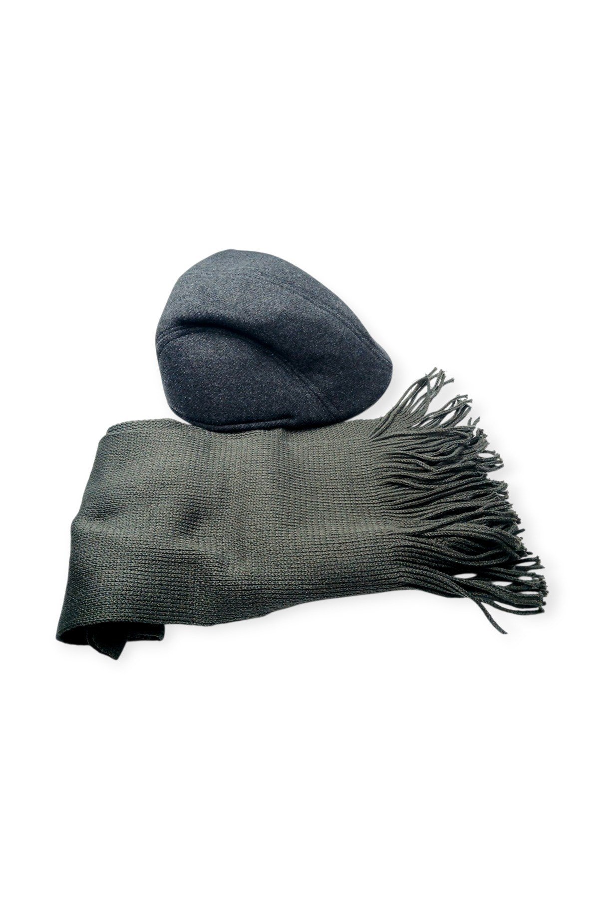 Kasket Şapka ve Triko Atkı Kışlık Set | Unisex Kulak Korumalı Sıcak Tutucu Örgü Takım
