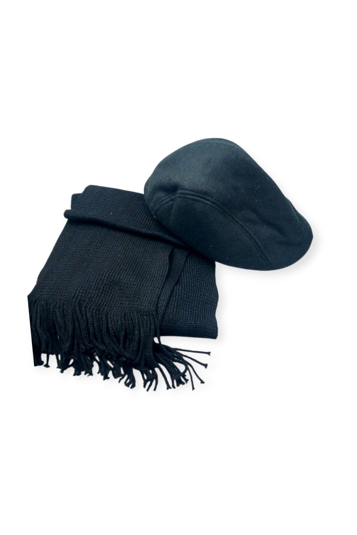Kasket Şapka ve Triko Atkı Kışlık Set | Unisex Kulak Korumalı Sıcak Tutucu Örgü Takım
