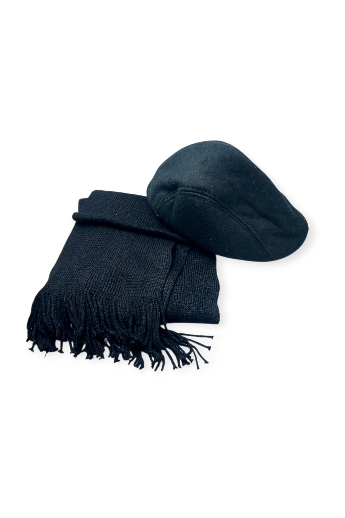 Kasket Şapka ve Triko Atkı Kışlık Set | Unisex Kulak Korumalı Sıcak Tutucu Örgü Takım