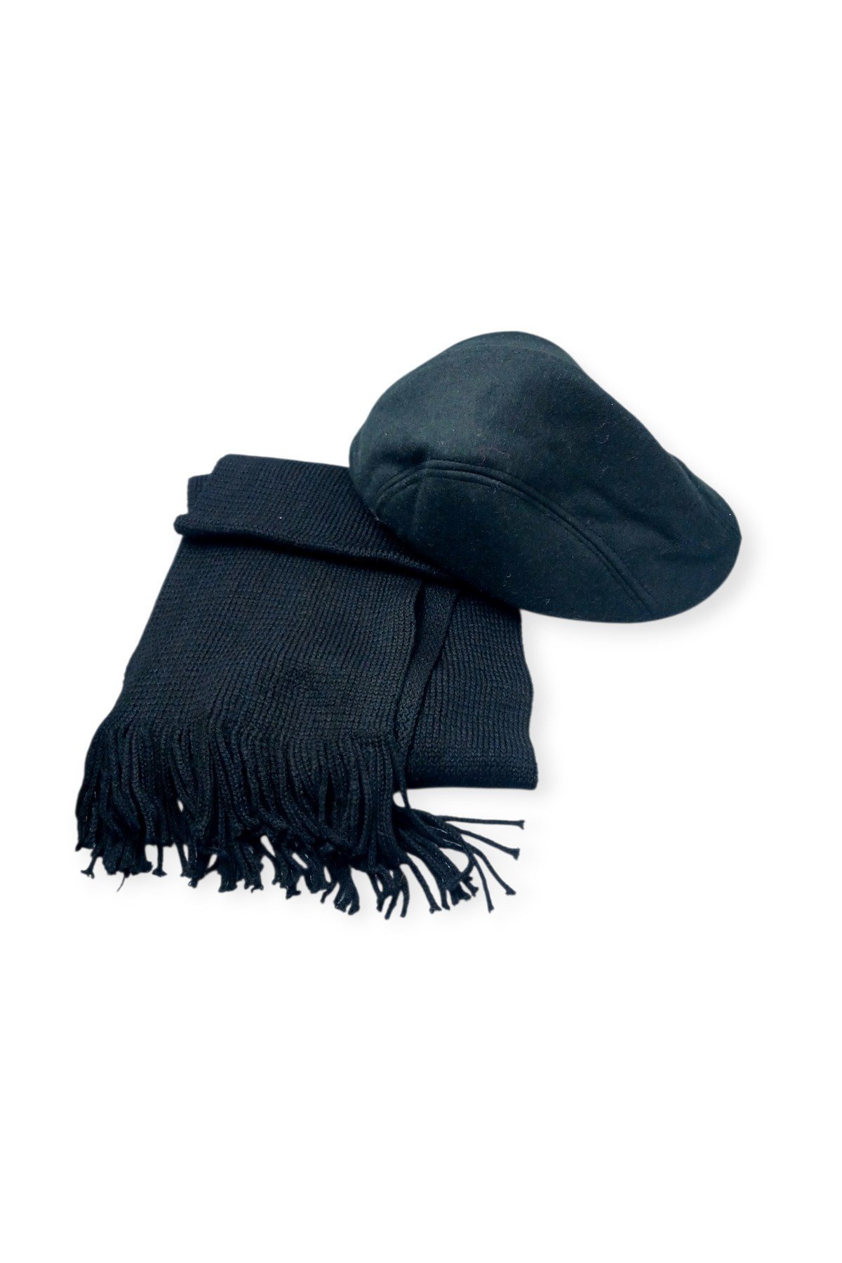 Kasket Şapka ve Triko Atkı Kışlık Set | Unisex Kulak Korumalı Sıcak Tutucu Örgü Takım