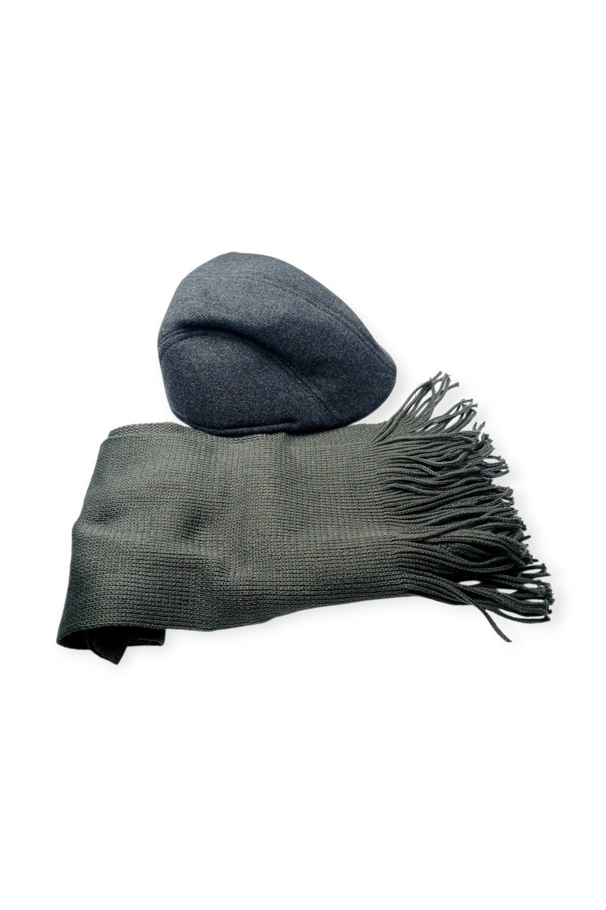 Kasket Şapka ve Triko Atkı Kışlık Set | Unisex Kulak Korumalı Sıcak Tutucu Örgü Takım