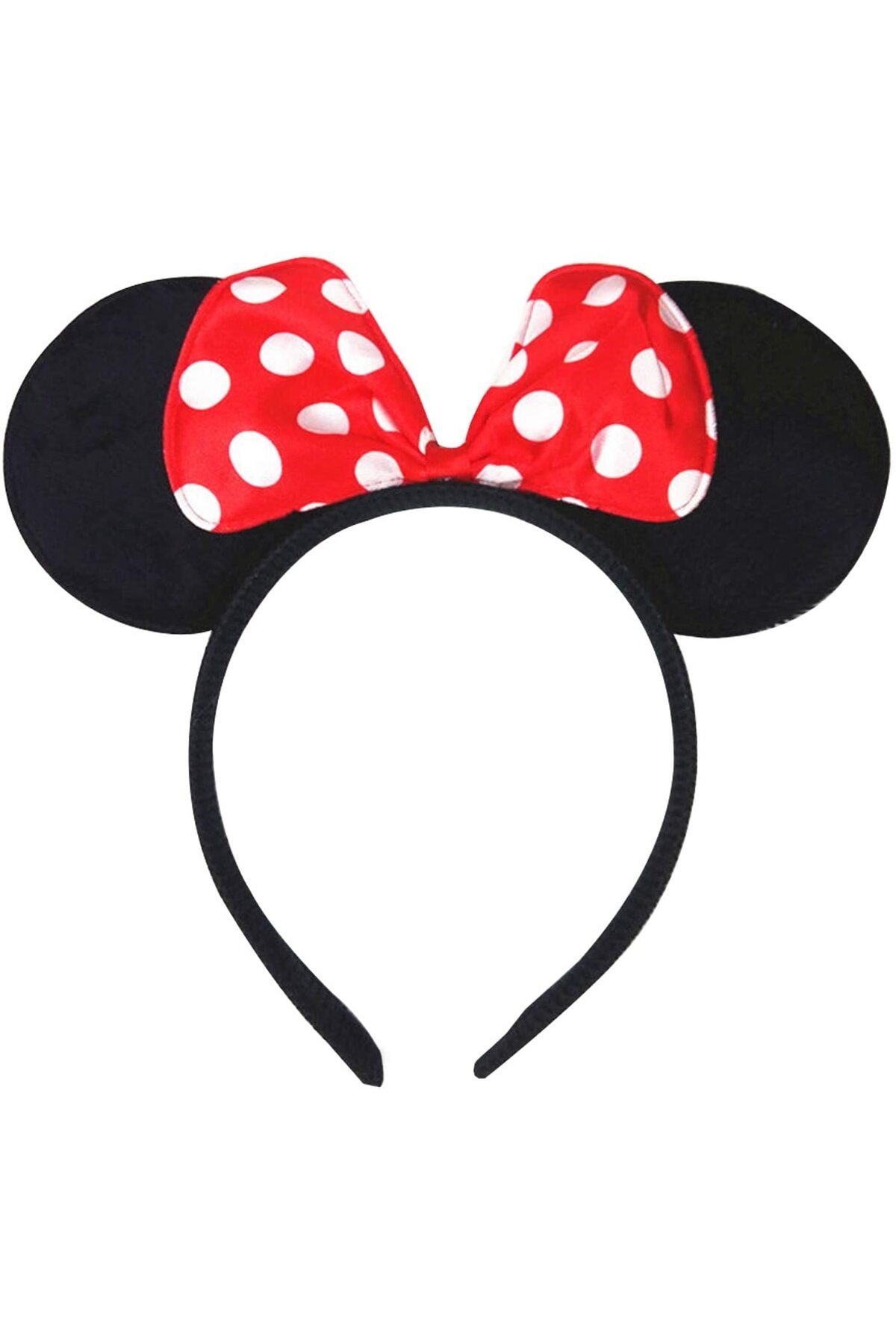 Kırmızı Fiyonklu Minnie Mouse Taç Fare Tacı Kafa Bandı