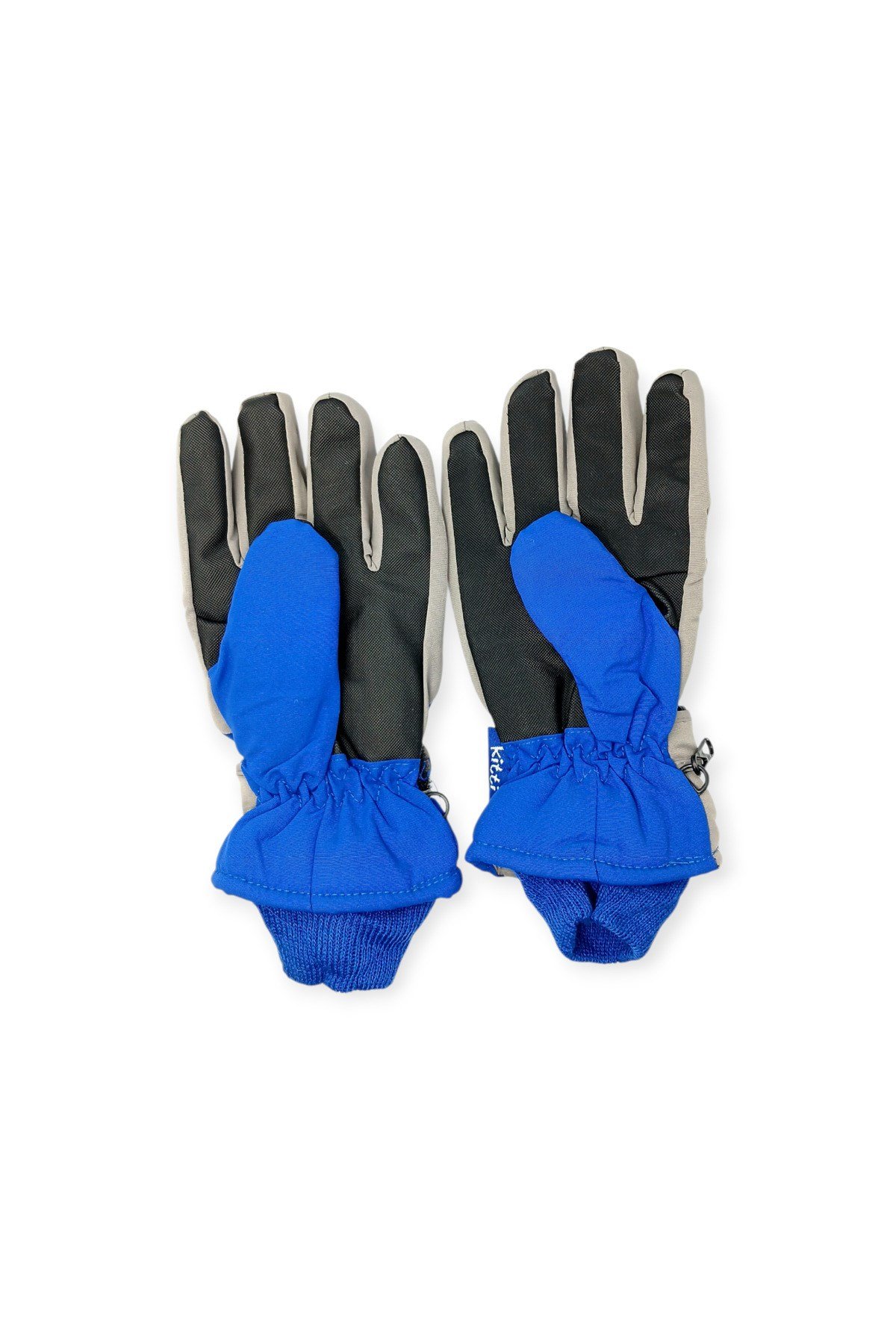 Kitti 7-10 Yaş Reflektörlü Unisex Çocuk Kayak Eldiveni Su Geçirmez Polarlı Junior Kar Eldiveni