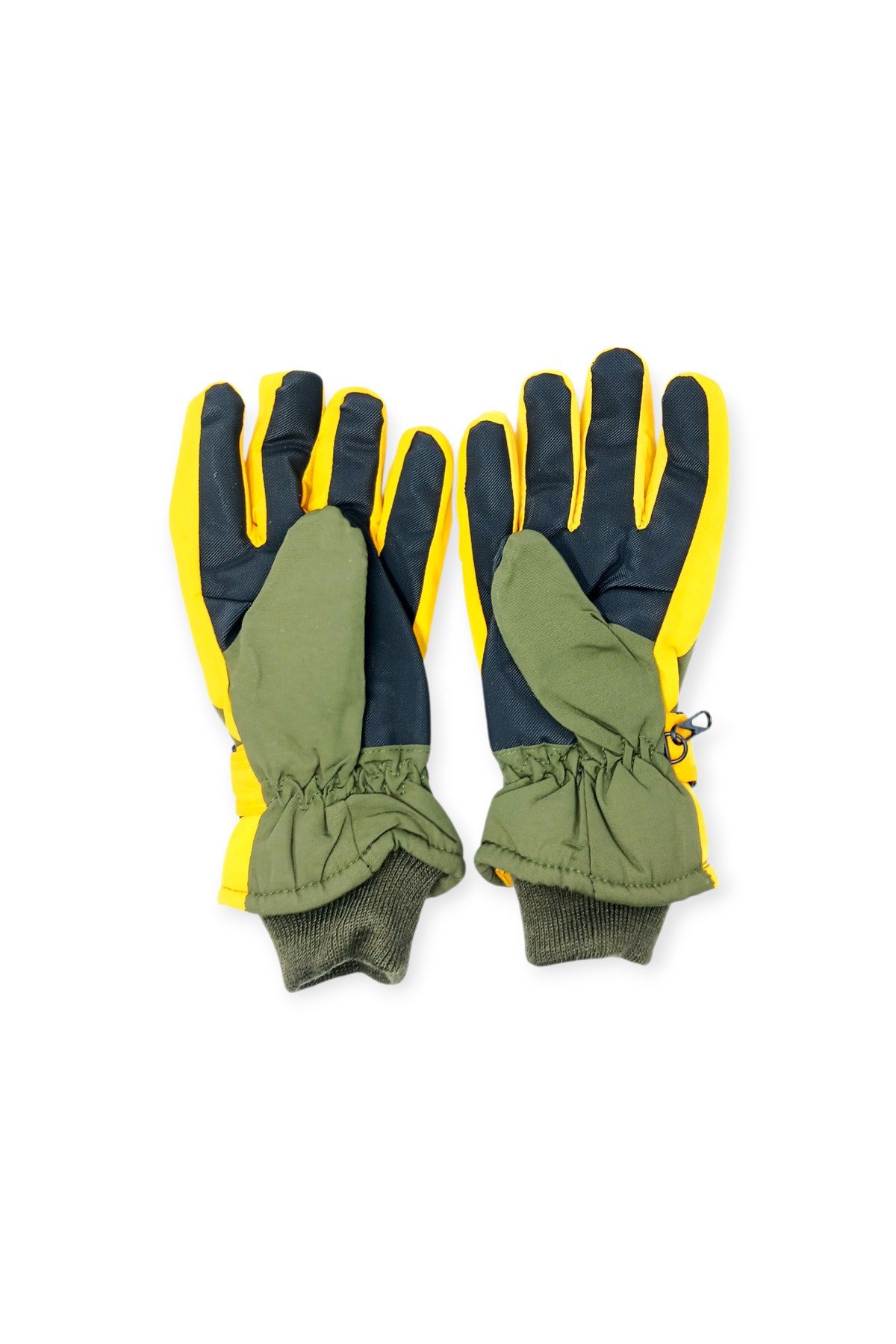 Kitti 7-12 Yaş Reflektörlü Unisex Çocuk Kayak Eldiveni Su Geçirmez Polarlı Junior Kar Eldiveni