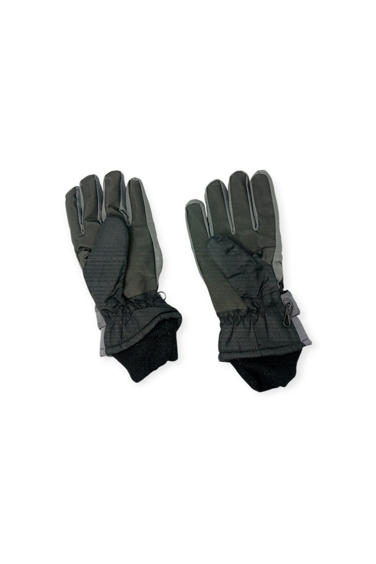 Kitti 7-12 Yaş Reflektörlü Unisex Çocuk Kayak Eldiveni Su Geçirmez Polarlı Junior Kar Eldiveni
