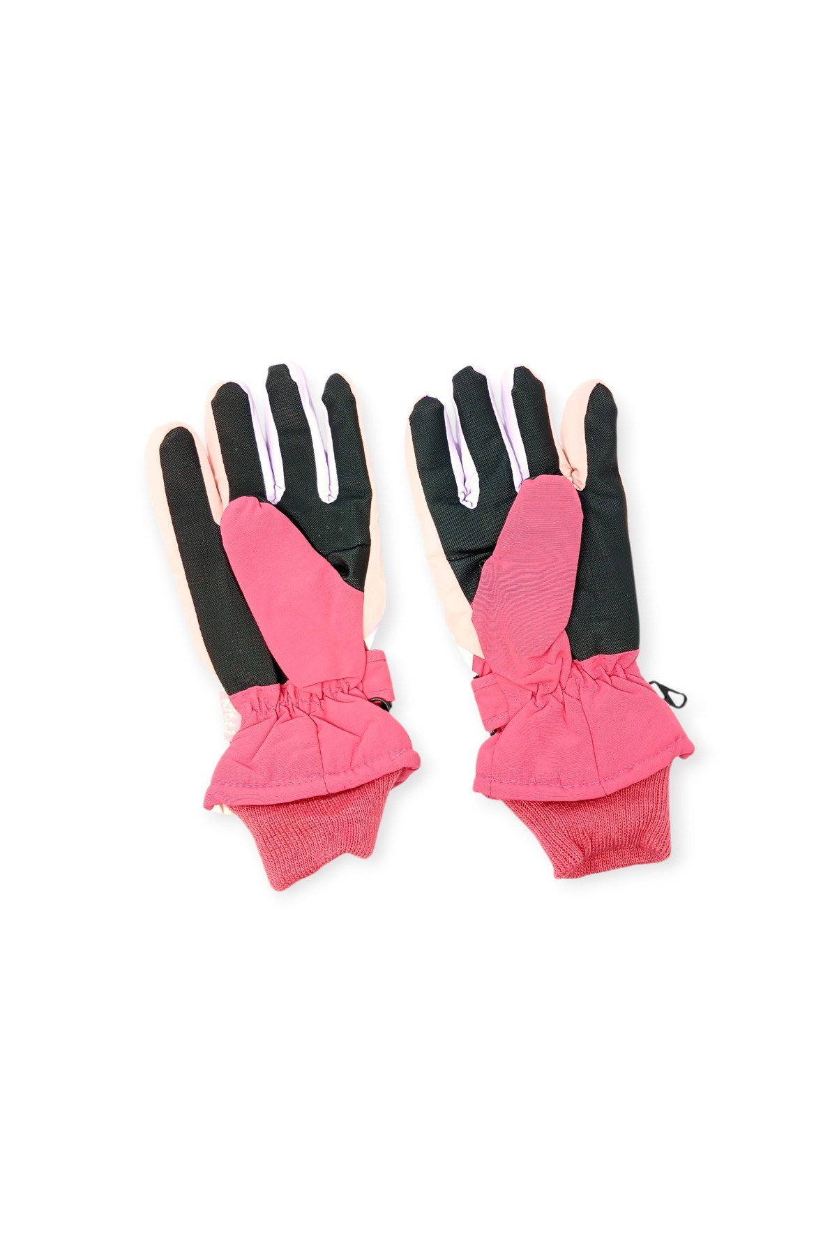Kitti 7-12 Yaş Reflektörlü Unisex Çocuk Kayak Eldiveni Su Geçirmez Polarlı Junior Kar Eldiveni
