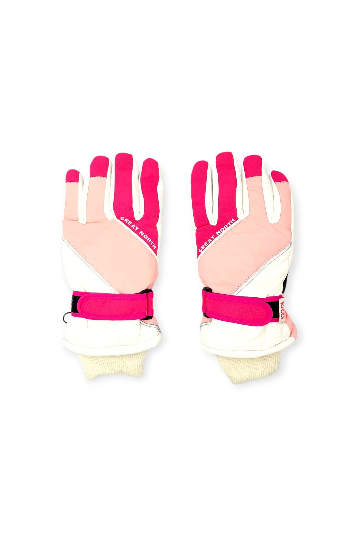 Kitti 7-12 Yaş Reflektörlü Unisex Çocuk Kayak Eldiveni Su Geçirmez Polarlı Junior Kar Eldiveni