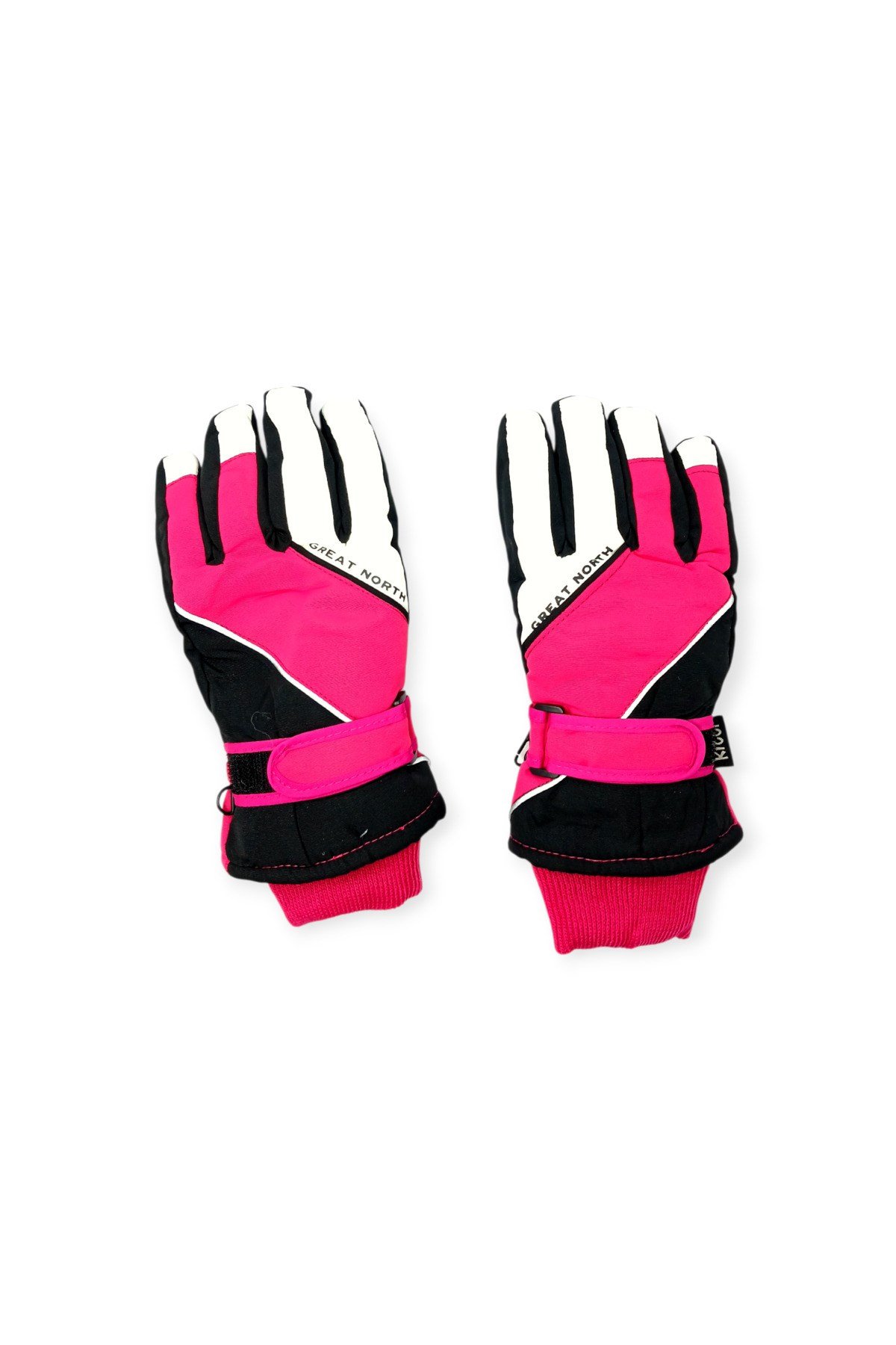 Kitti 7-12 Yaş Reflektörlü Unisex Çocuk Kayak Eldiveni Su Geçirmez Polarlı Junior Kar Eldiveni
