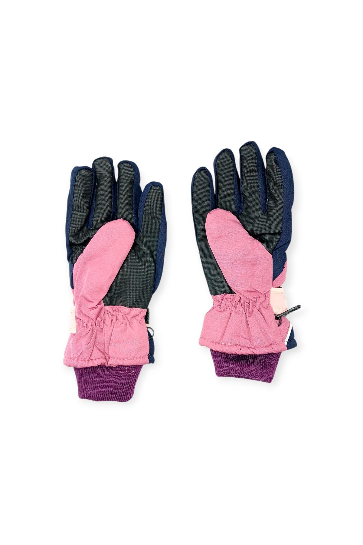 Kitti 7-12 Yaş Reflektörlü Unisex Çocuk Kayak Eldiveni Su Geçirmez Polarlı Junior Kar Eldiveni