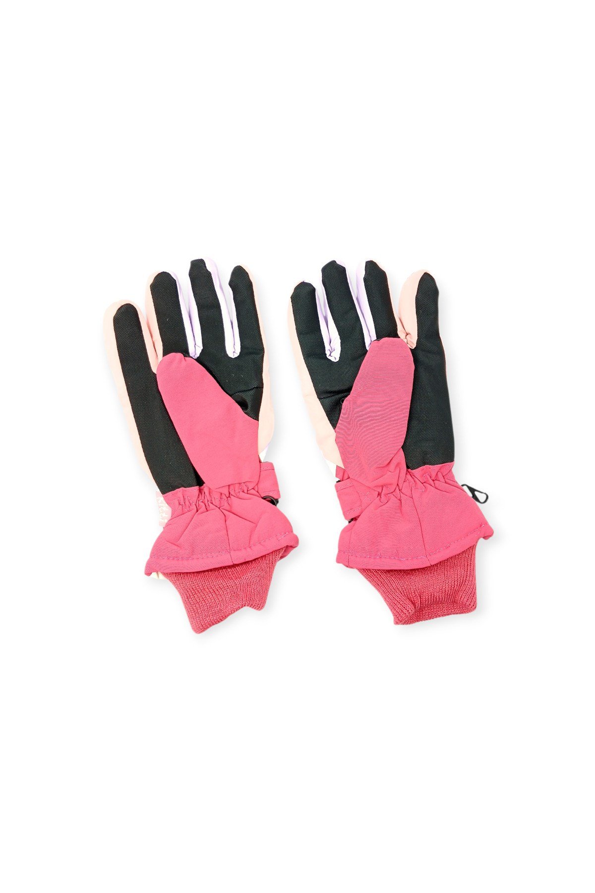 Kitti 7-12 Yaş Reflektörlü Unisex Çocuk Kayak Eldiveni Su Geçirmez Polarlı Junior Kar Eldiveni