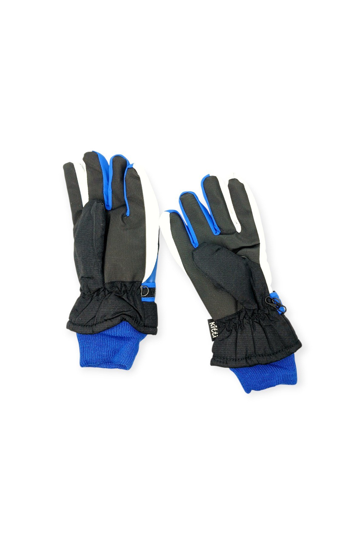 Kitti 7-12 Yaş Reflektörlü Unisex Çocuk Kayak Eldiveni Su Geçirmez Polarlı Junior Kar Eldiveni