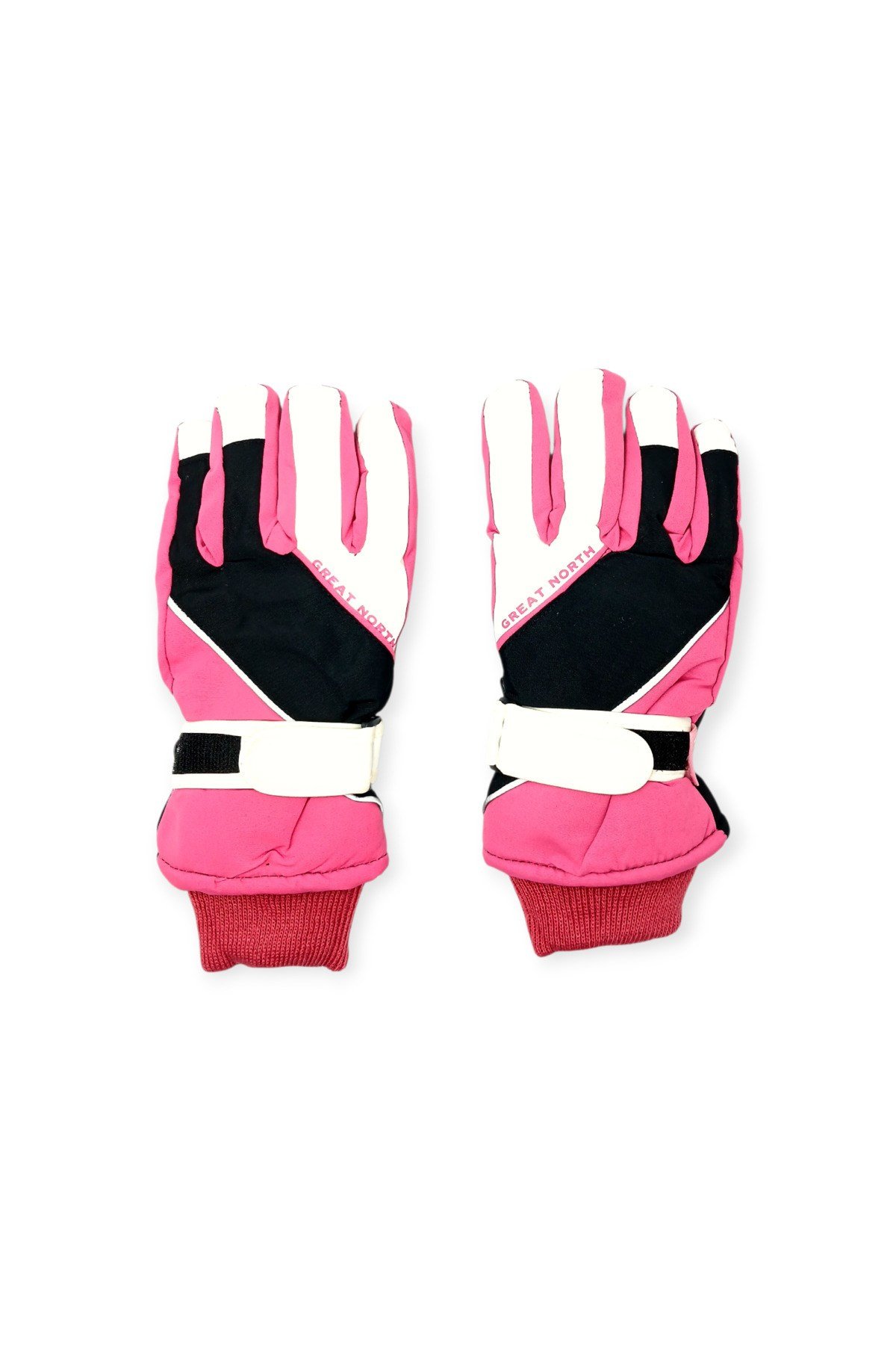 Kitti 7-12 Yaş Reflektörlü Unisex Çocuk Kayak Eldiveni Su Geçirmez Polarlı Junior Kar Eldiveni