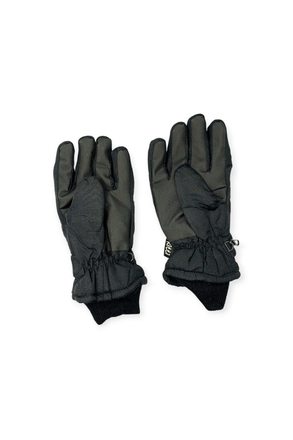Kitti 7-12 Yaş Reflektörlü Unisex Çocuk Kayak Eldiveni Su Geçirmez Polarlı Junior Kar Eldiveni