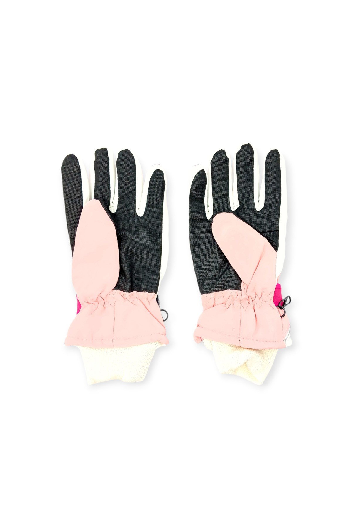 Kitti 7-12 Yaş Reflektörlü Unisex Çocuk Kayak Eldiveni Su Geçirmez Polarlı Junior Kar Eldiveni