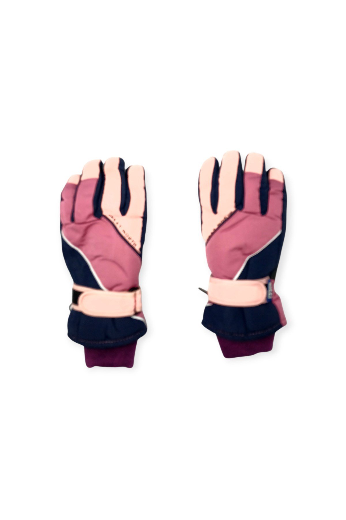 Kitti 7-12 Yaş Reflektörlü Unisex Çocuk Kayak Eldiveni Su Geçirmez Polarlı Junior Kar Eldiveni