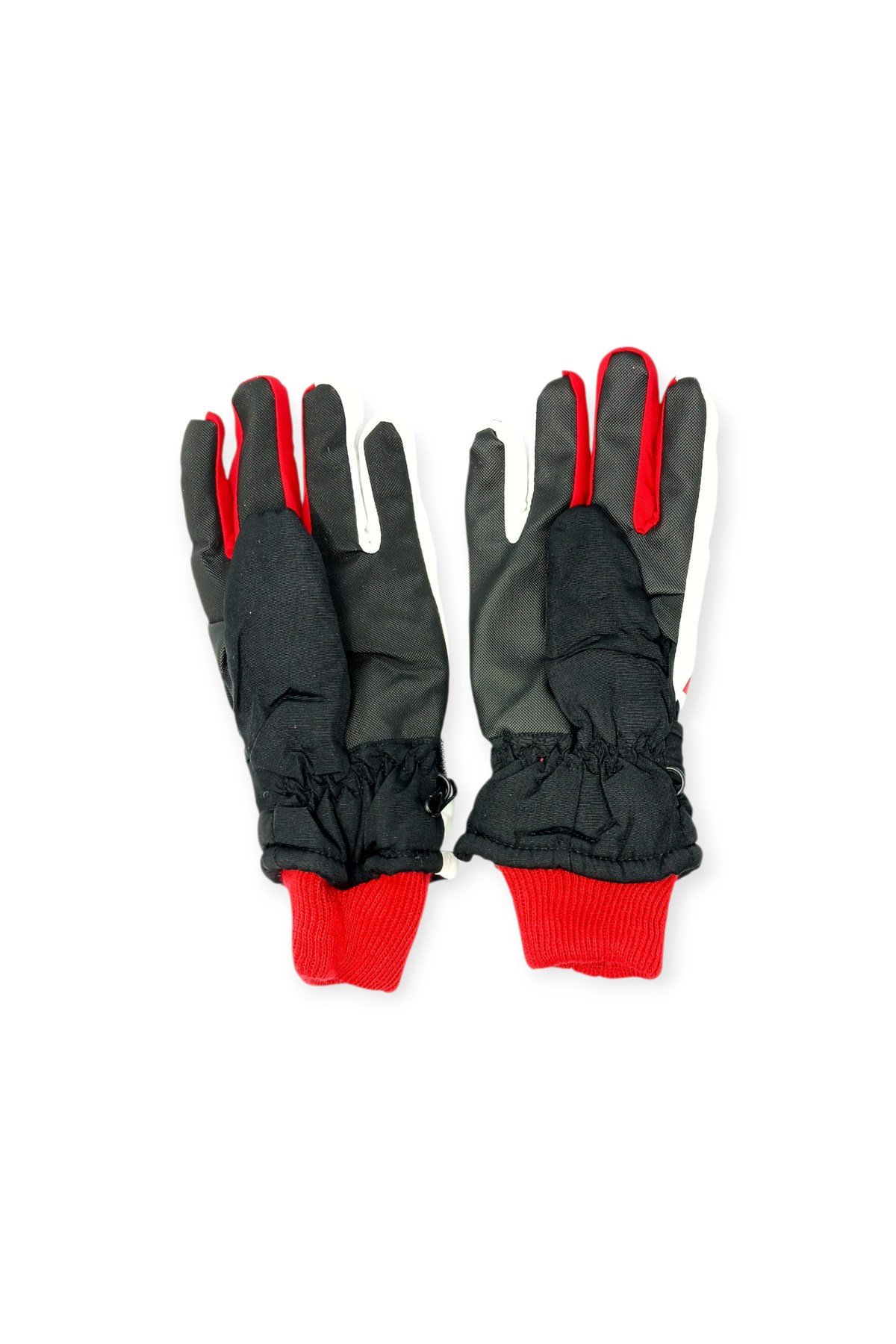 Kitti 7-12 Yaş Reflektörlü Unisex Çocuk Kayak Eldiveni Su Geçirmez Polarlı Junior Kar Eldiveni