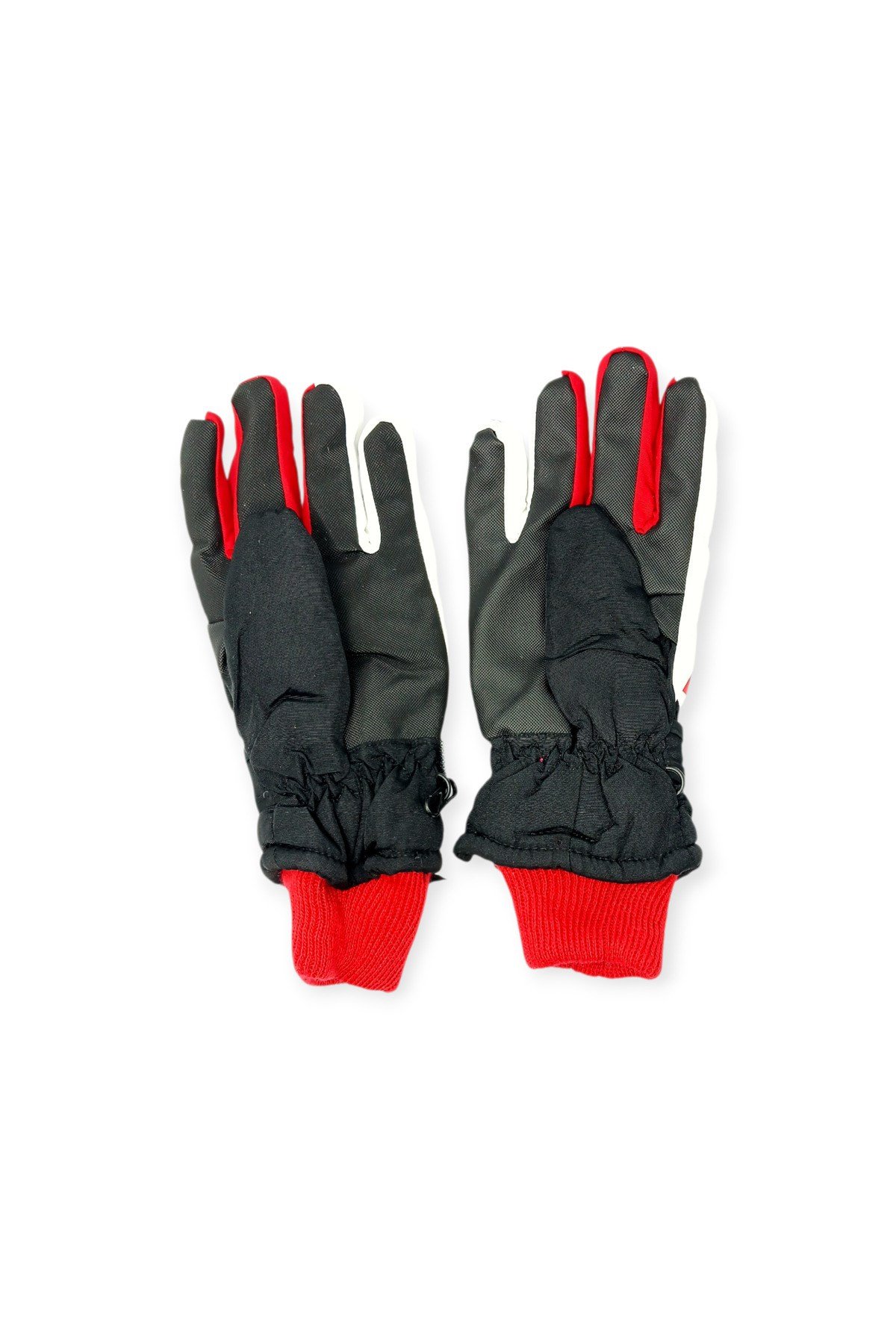 Kitti 7-12 Yaş Reflektörlü Unisex Çocuk Kayak Eldiveni Su Geçirmez Polarlı Junior Kar Eldiveni
