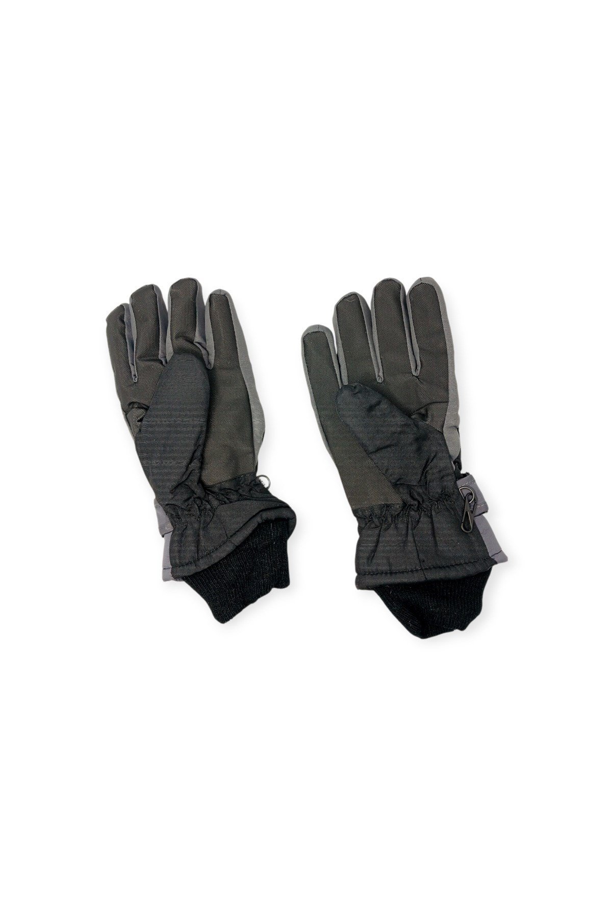 Kitti 7-12 Yaş Reflektörlü Unisex Çocuk Kayak Eldiveni Su Geçirmez Polarlı Junior Kar Eldiveni