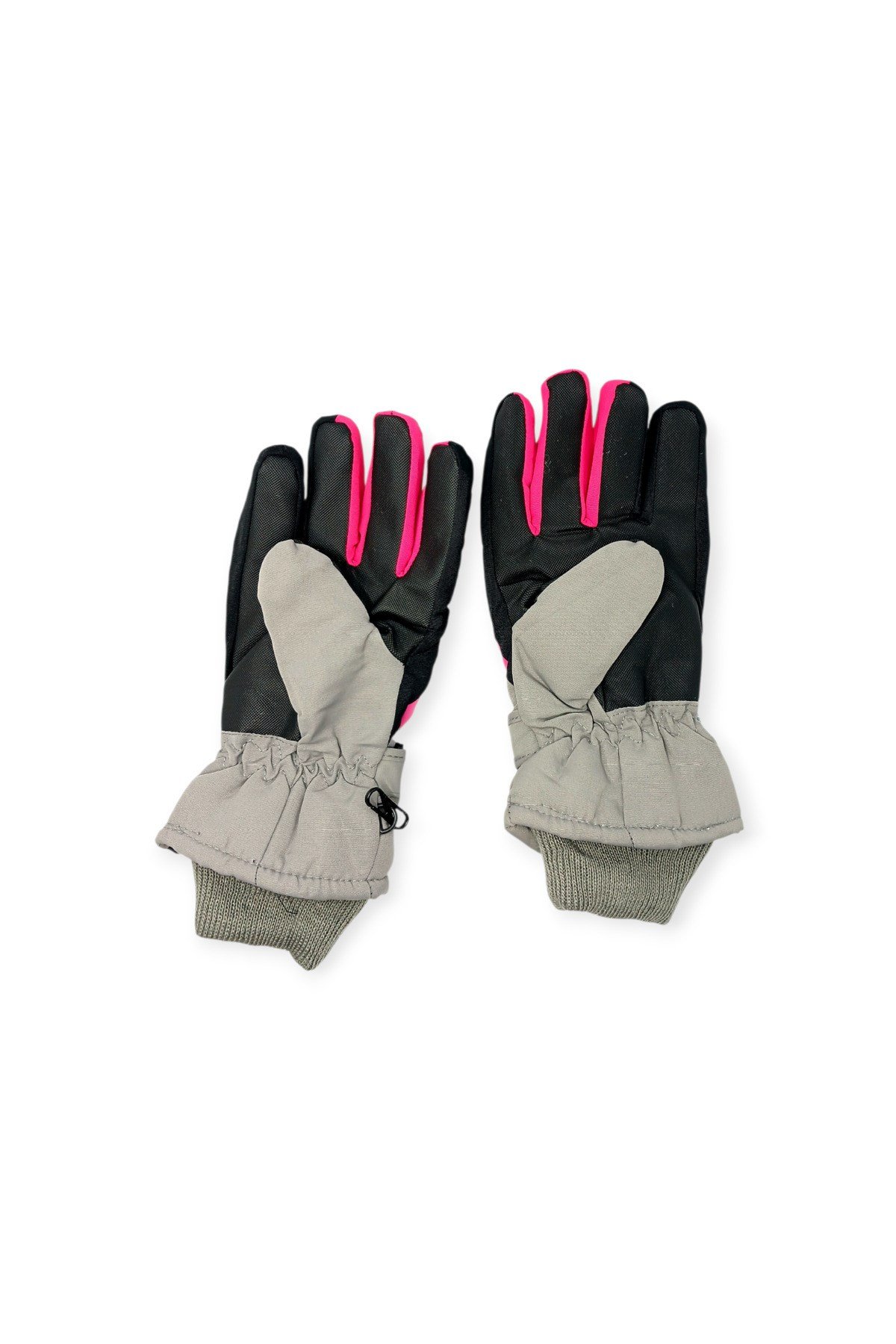 Kitti 7-12 Yaş Reflektörlü Unisex Çocuk Kayak Eldiveni Su Geçirmez Polarlı Junior Kar Eldiveni