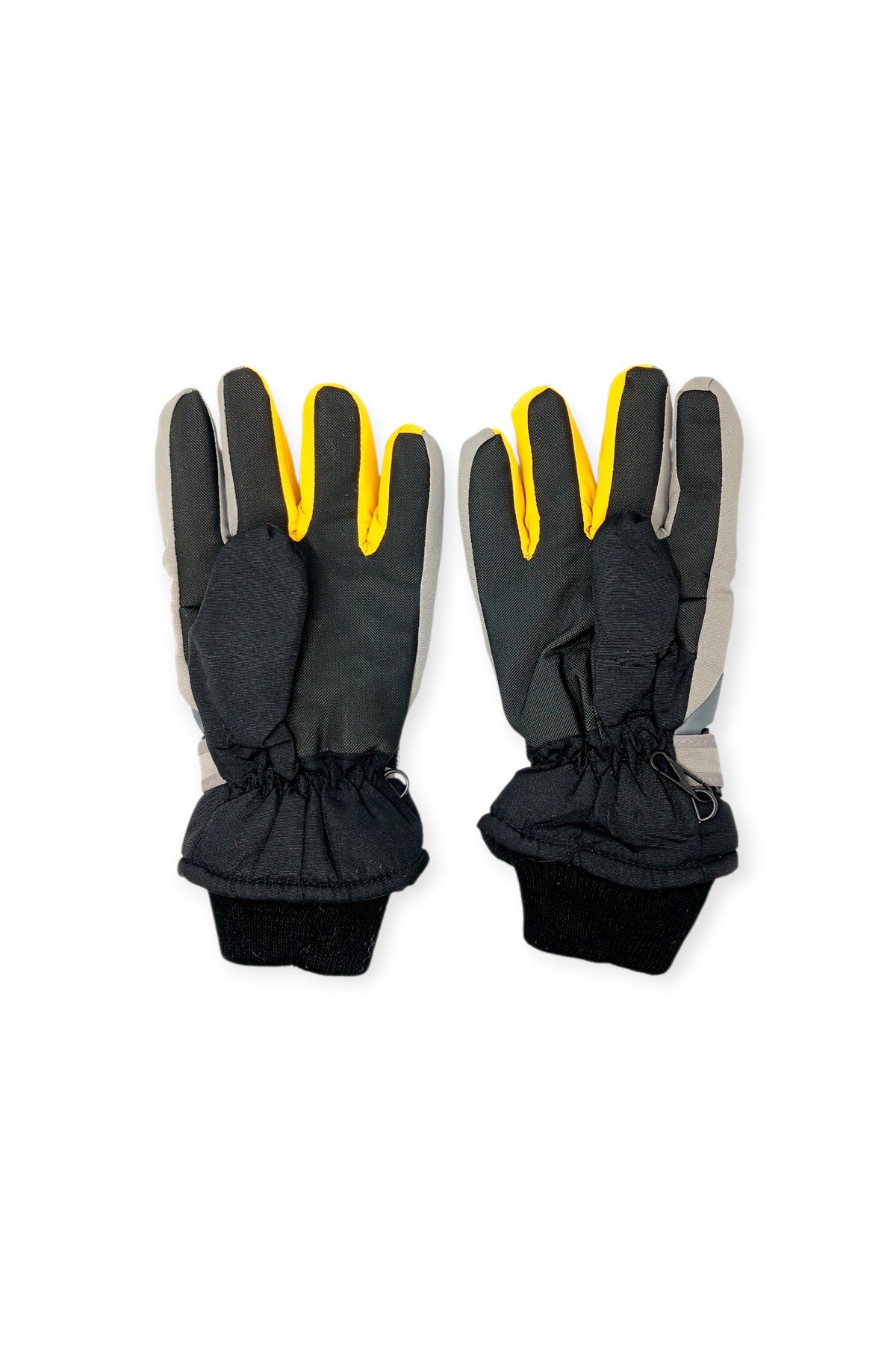 Kitti 7-12 Yaş Reflektörlü Unisex Çocuk Kayak Eldiveni Su Geçirmez Polarlı Junior Kar Eldiveni
