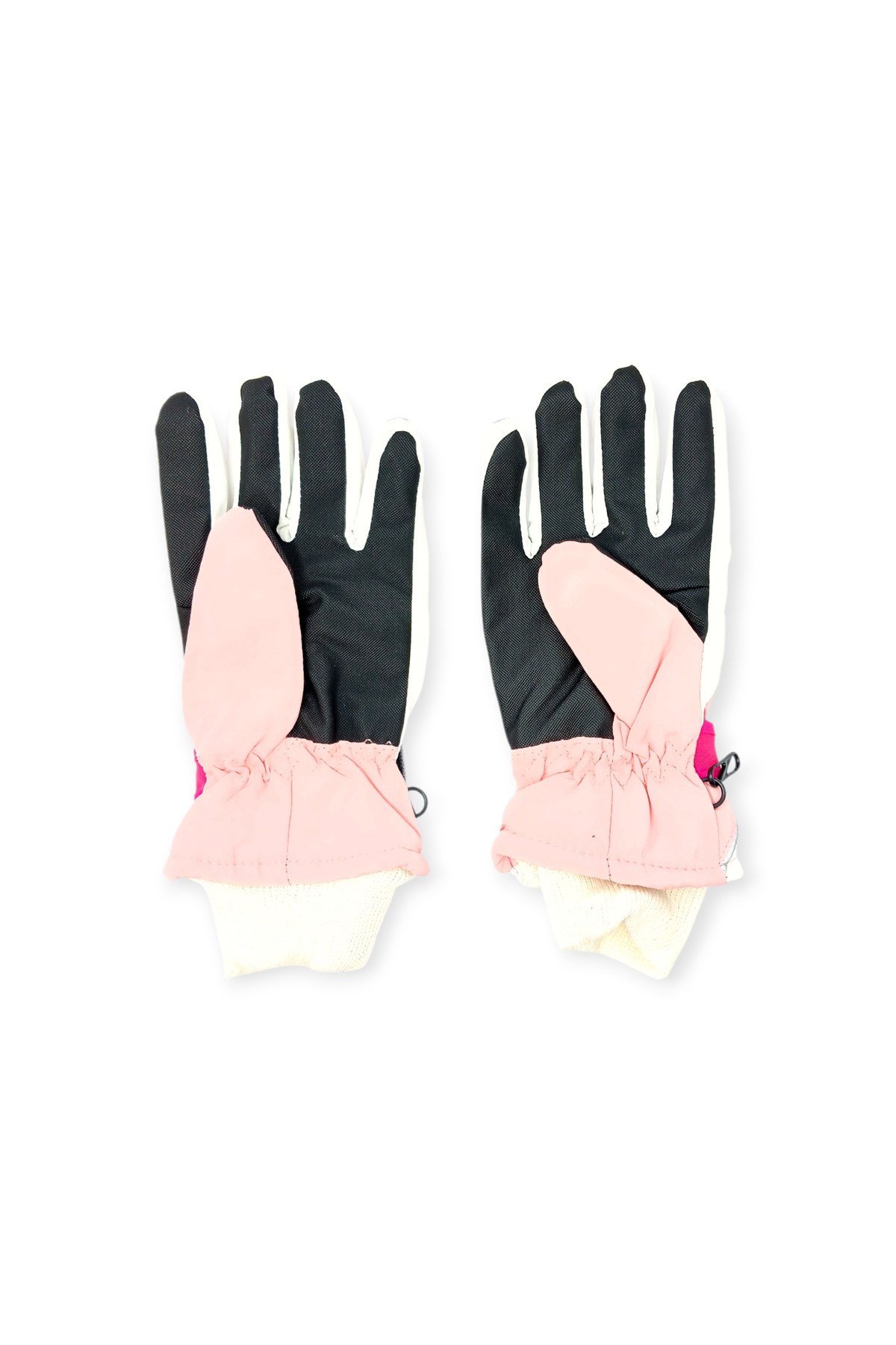 Kitti 7-12 Yaş Reflektörlü Unisex Çocuk Kayak Eldiveni Su Geçirmez Polarlı Junior Kar Eldiveni
