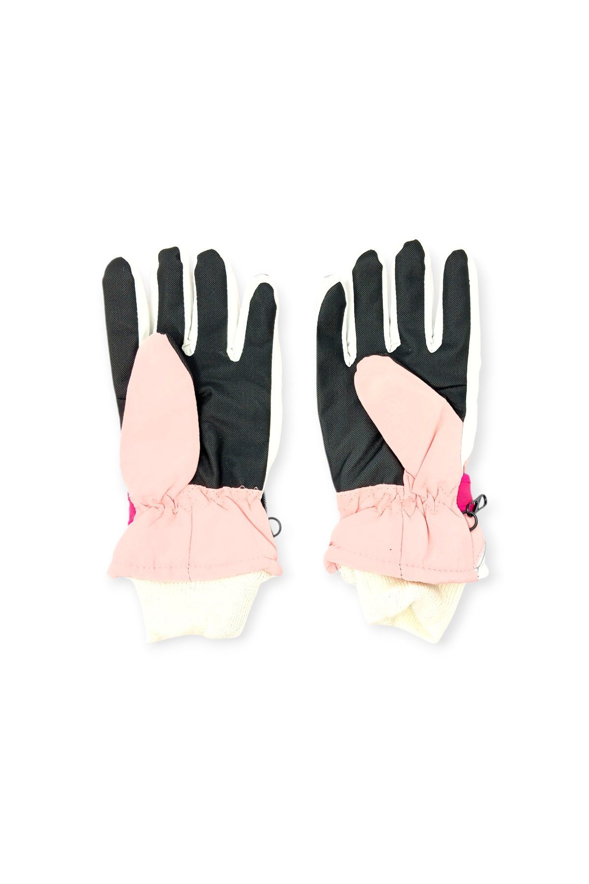 Kitti 7-12 Yaş Reflektörlü Unisex Çocuk Kayak Eldiveni Su Geçirmez Polarlı Junior Kar Eldiveni