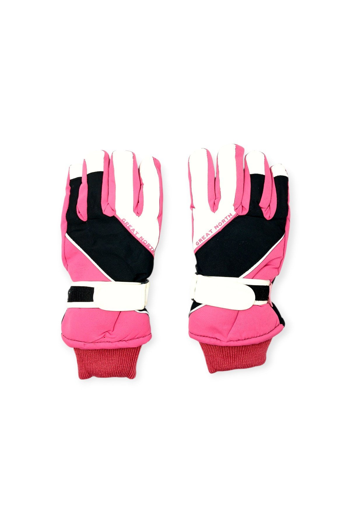 Kitti 7-12 Yaş Reflektörlü Unisex Çocuk Kayak Eldiveni Su Geçirmez Polarlı Junior Kar Eldiveni