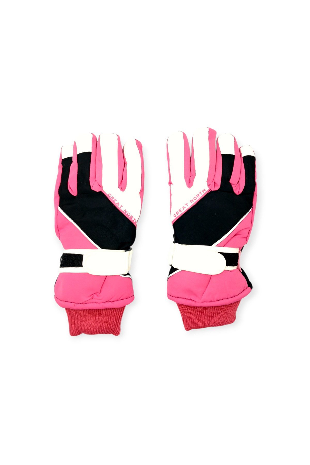 Kitti 7-12 Yaş Reflektörlü Unisex Çocuk Kayak Eldiveni Su Geçirmez Polarlı Junior Kar Eldiveni