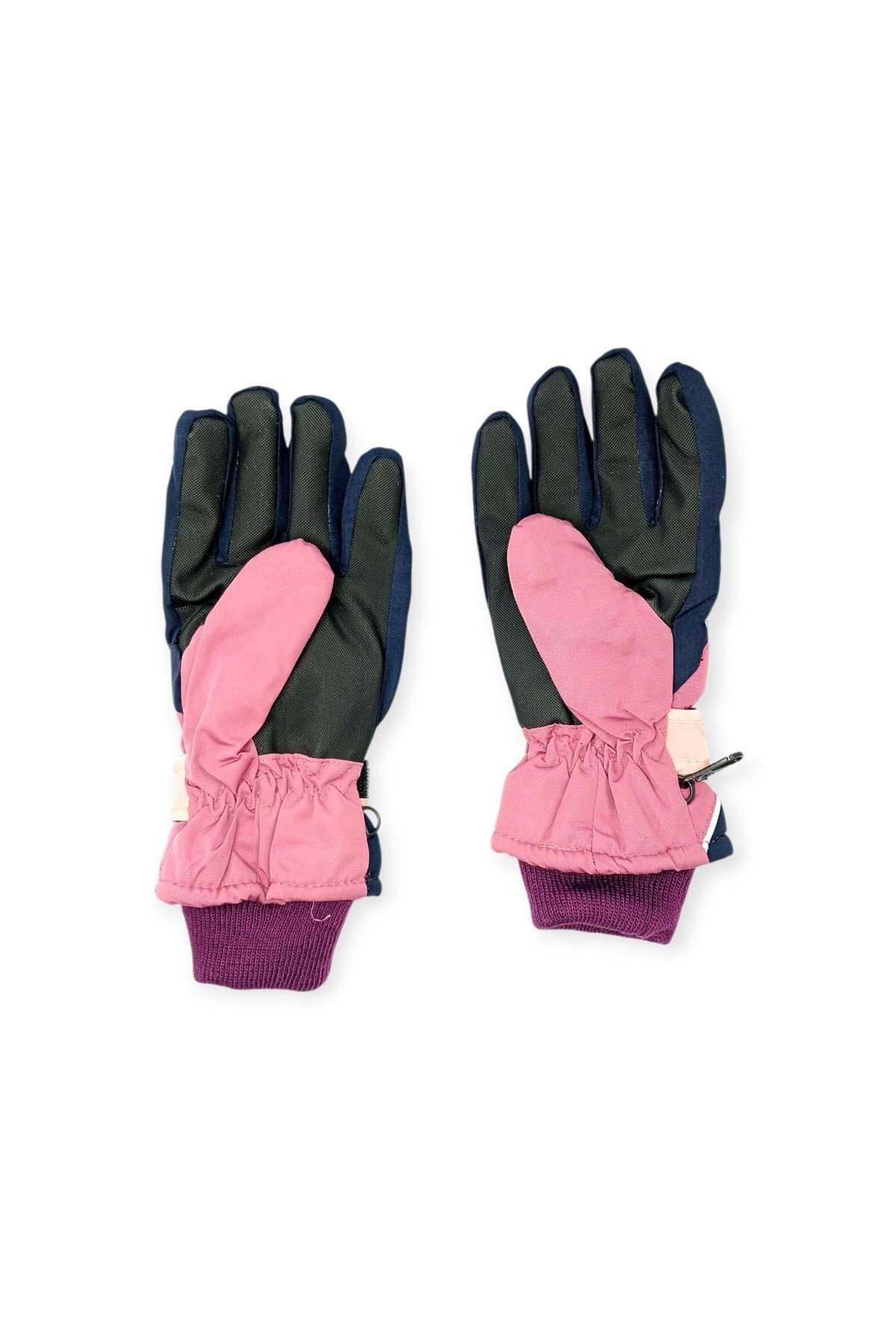Kitti 7-12 Yaş Reflektörlü Unisex Çocuk Kayak Eldiveni Su Geçirmez Polarlı Junior Kar Eldiveni