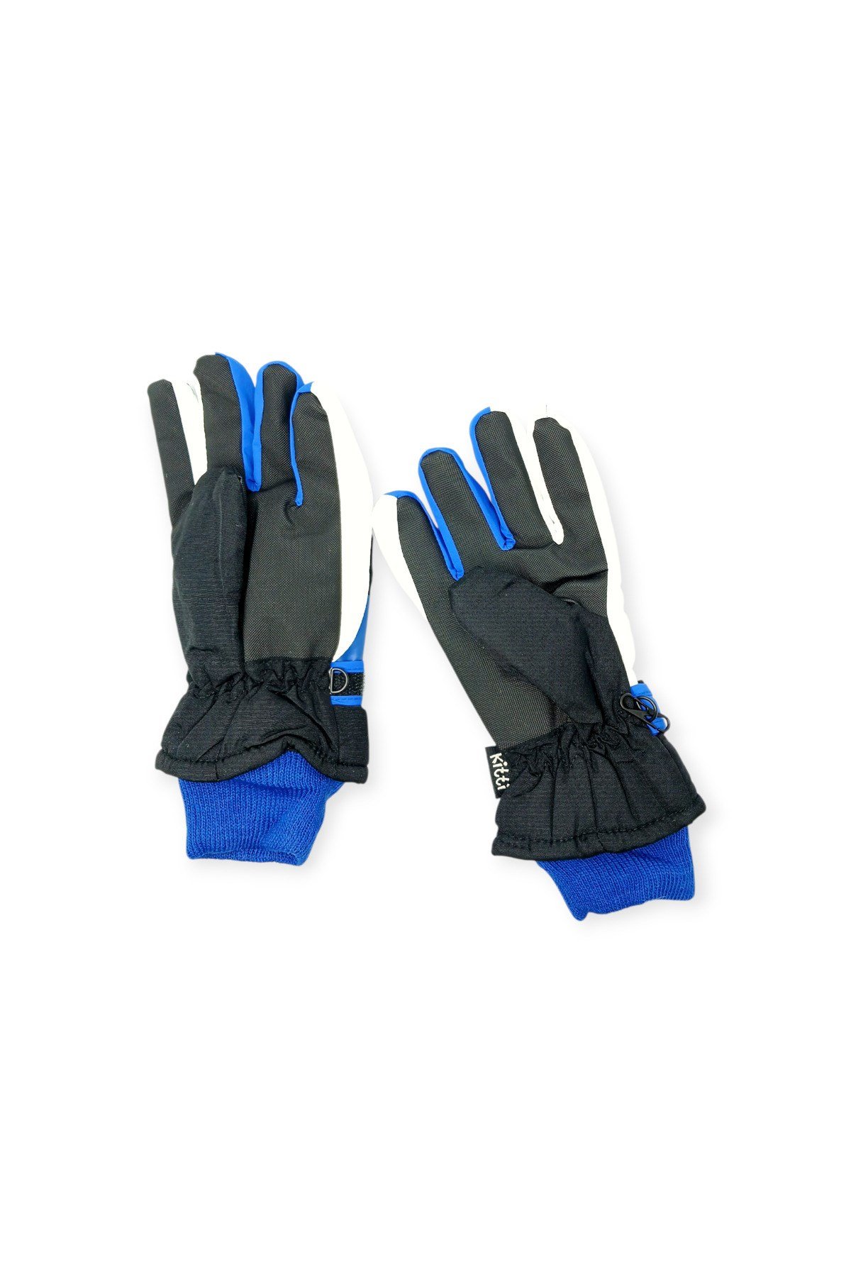 Kitti 7-12 Yaş Reflektörlü Unisex Çocuk Kayak Eldiveni Su Geçirmez Polarlı Junior Kar Eldiveni