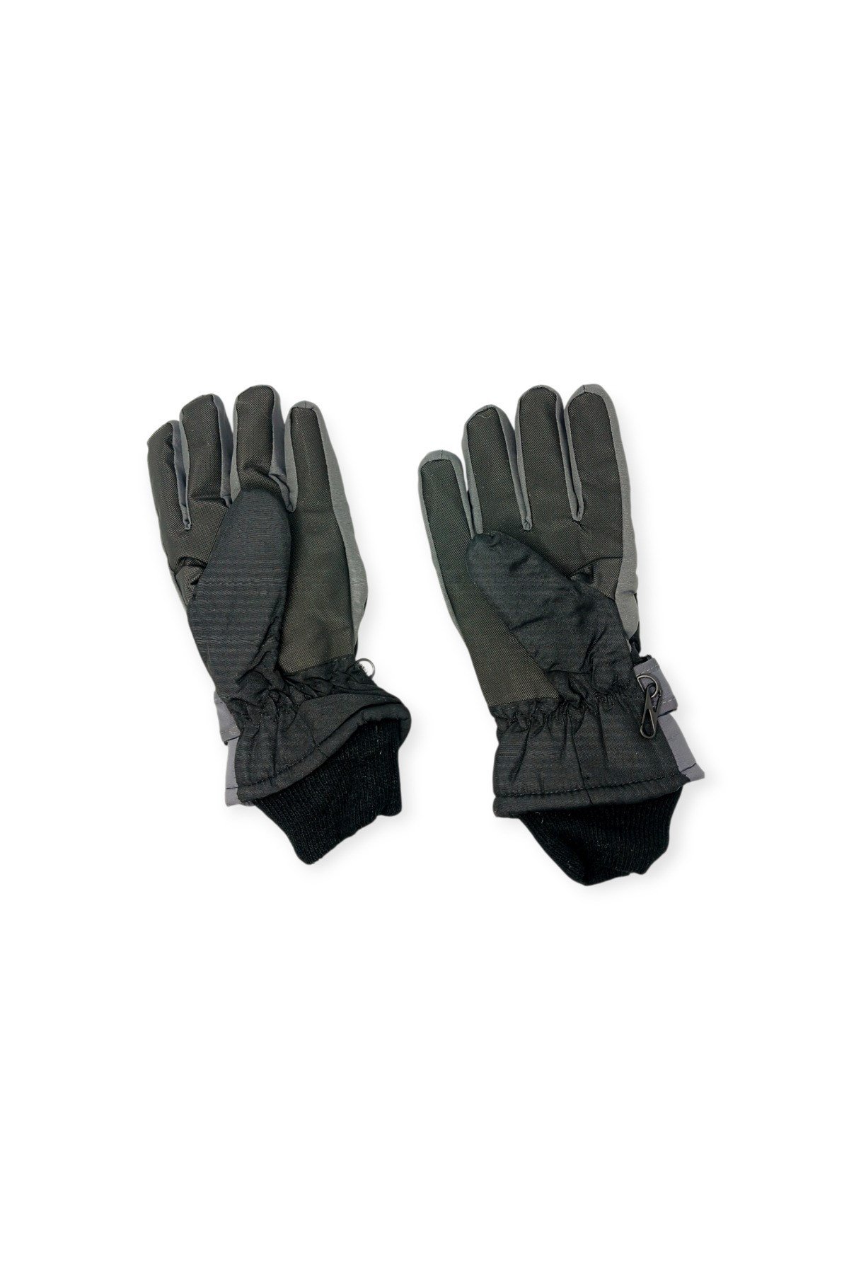 Kitti 7-12 Yaş Reflektörlü Unisex Çocuk Kayak Eldiveni Su Geçirmez Polarlı Junior Kar Eldiveni