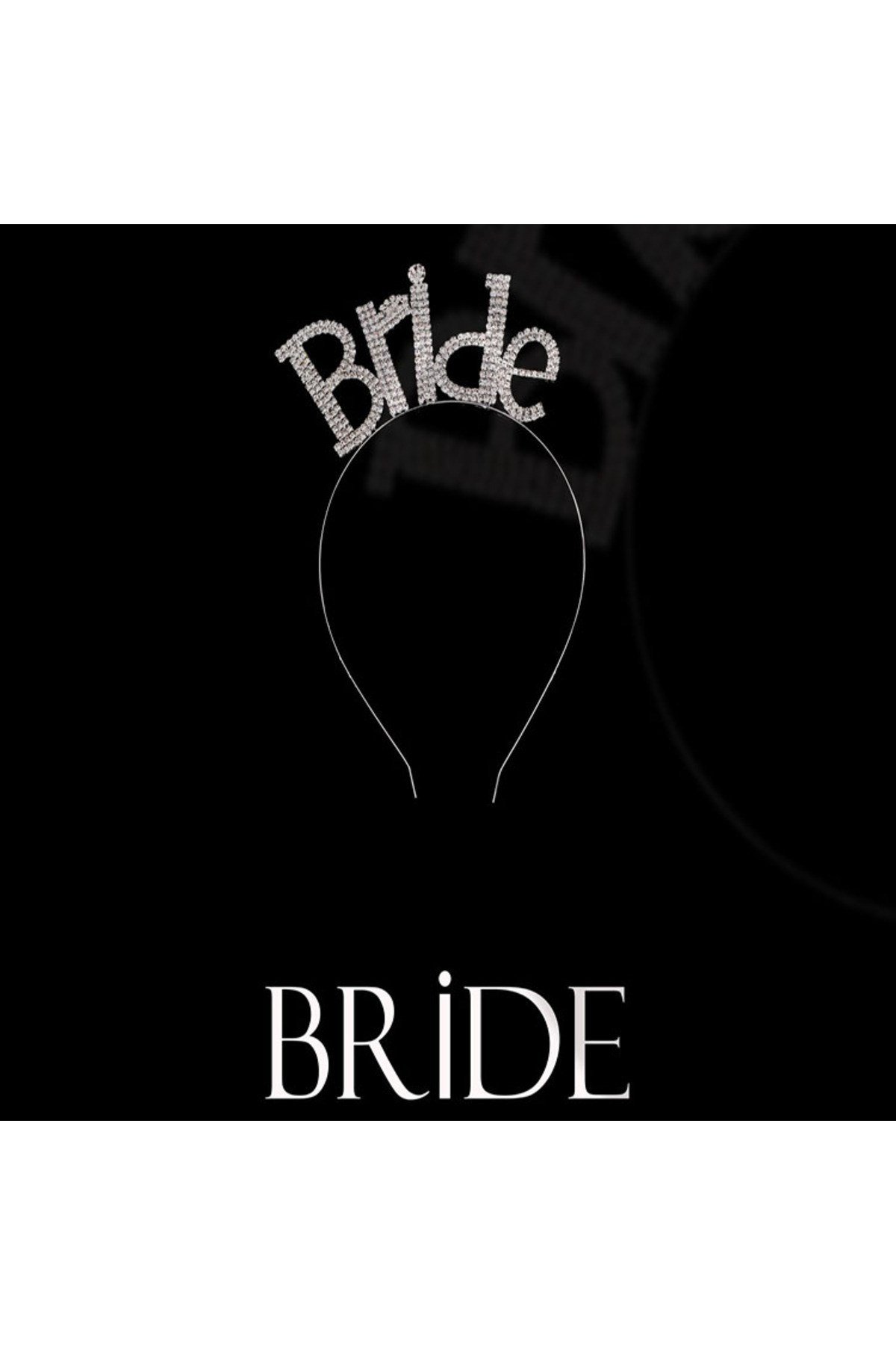 Kristal Taşlı Gümüş Renk Bride Tacı Gelin Tacı