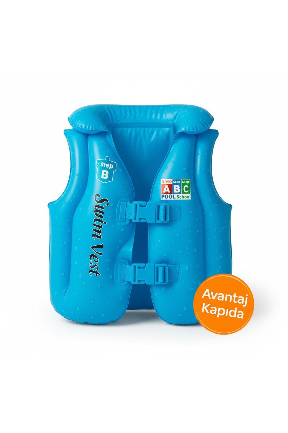 L Beden Çocuk Can Yeleği – Tahmini 12–25 Kg İçin Şişme Yüzme Yeleği | Deniz ve Havuz