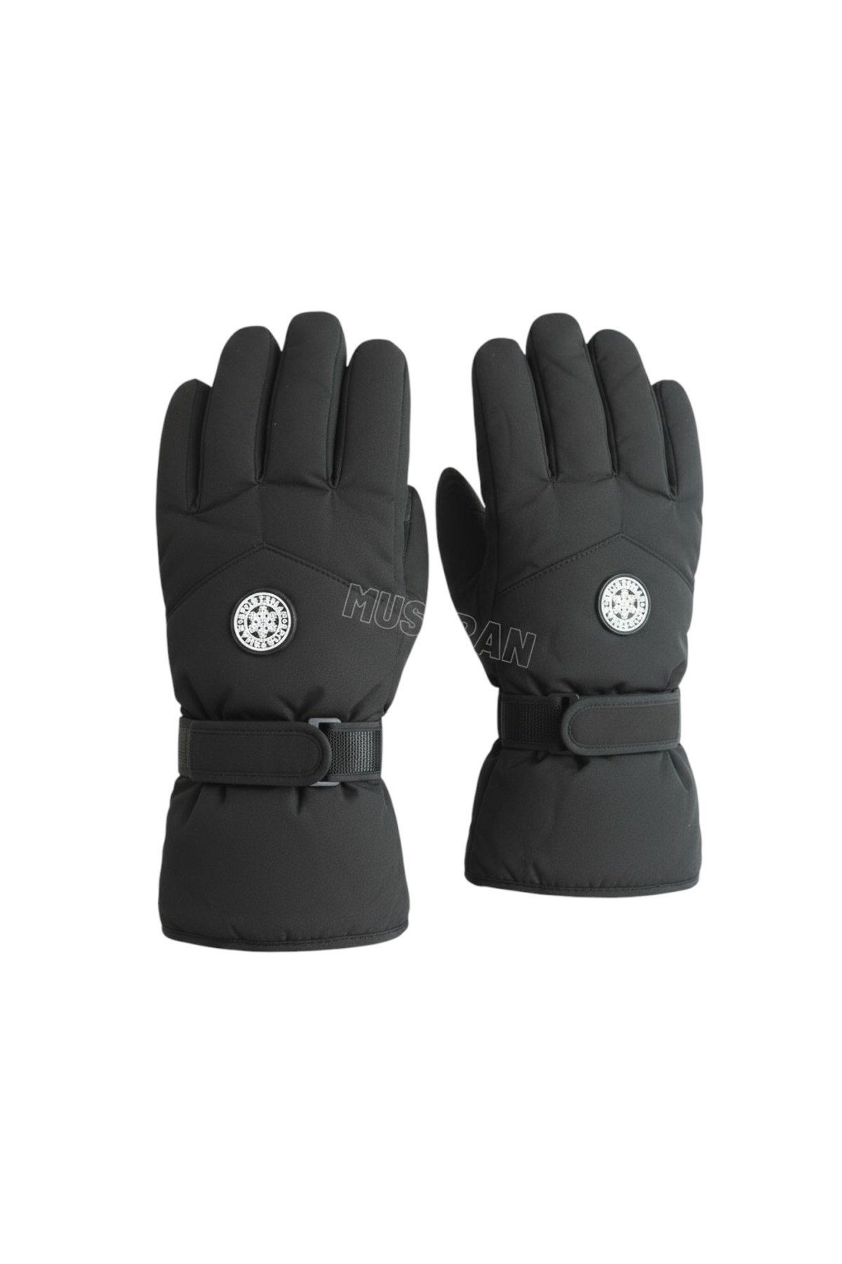 L-XL Geniş Kalıp İçi Kalın Kürklü Kışlık Kar Kayak Motosiklet Bisiklet Outdoor Eldiven