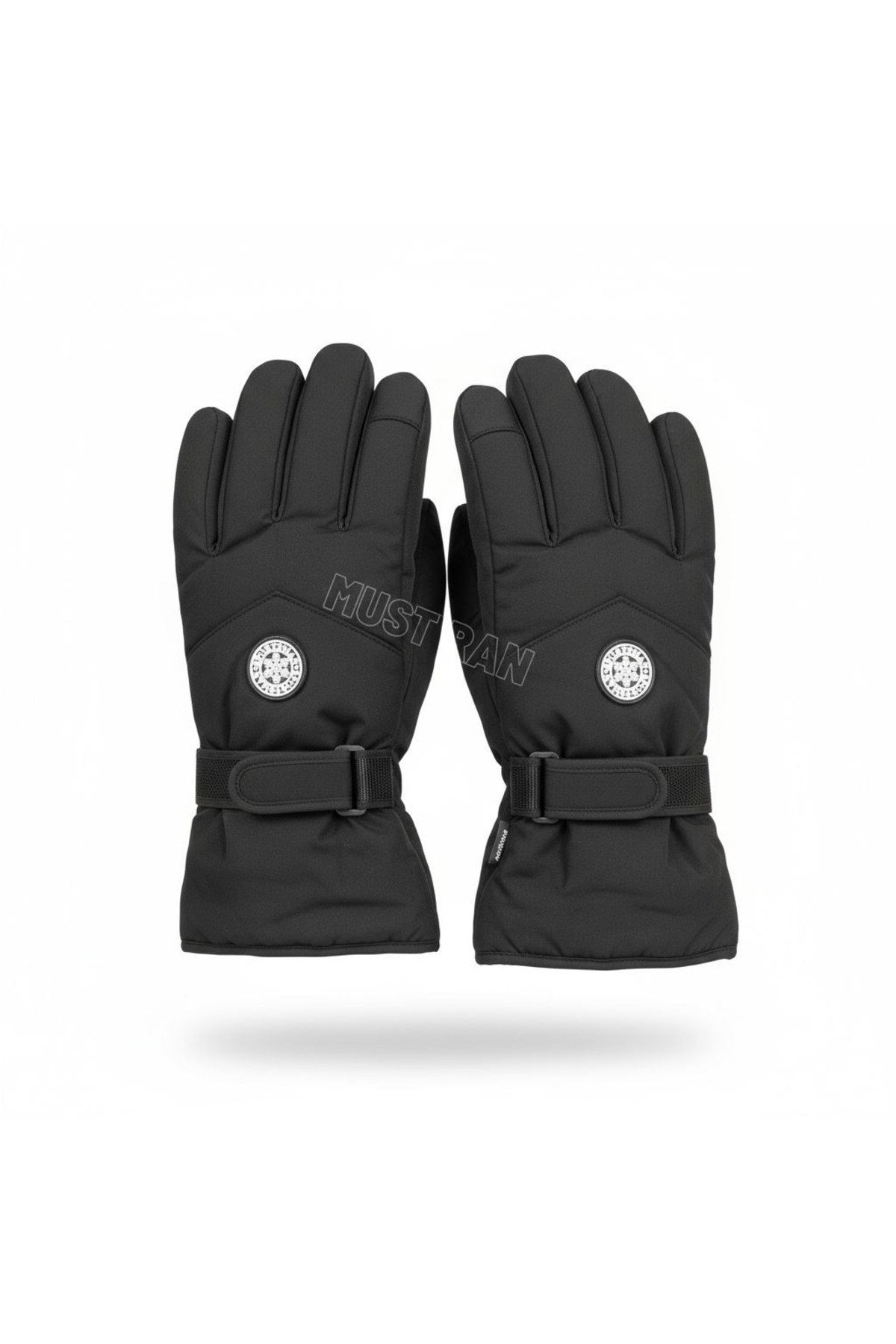 L-XL Geniş Kalıp İçi Kalın Kürklü Kışlık Kar Kayak Motosiklet Bisiklet Outdoor Eldiven