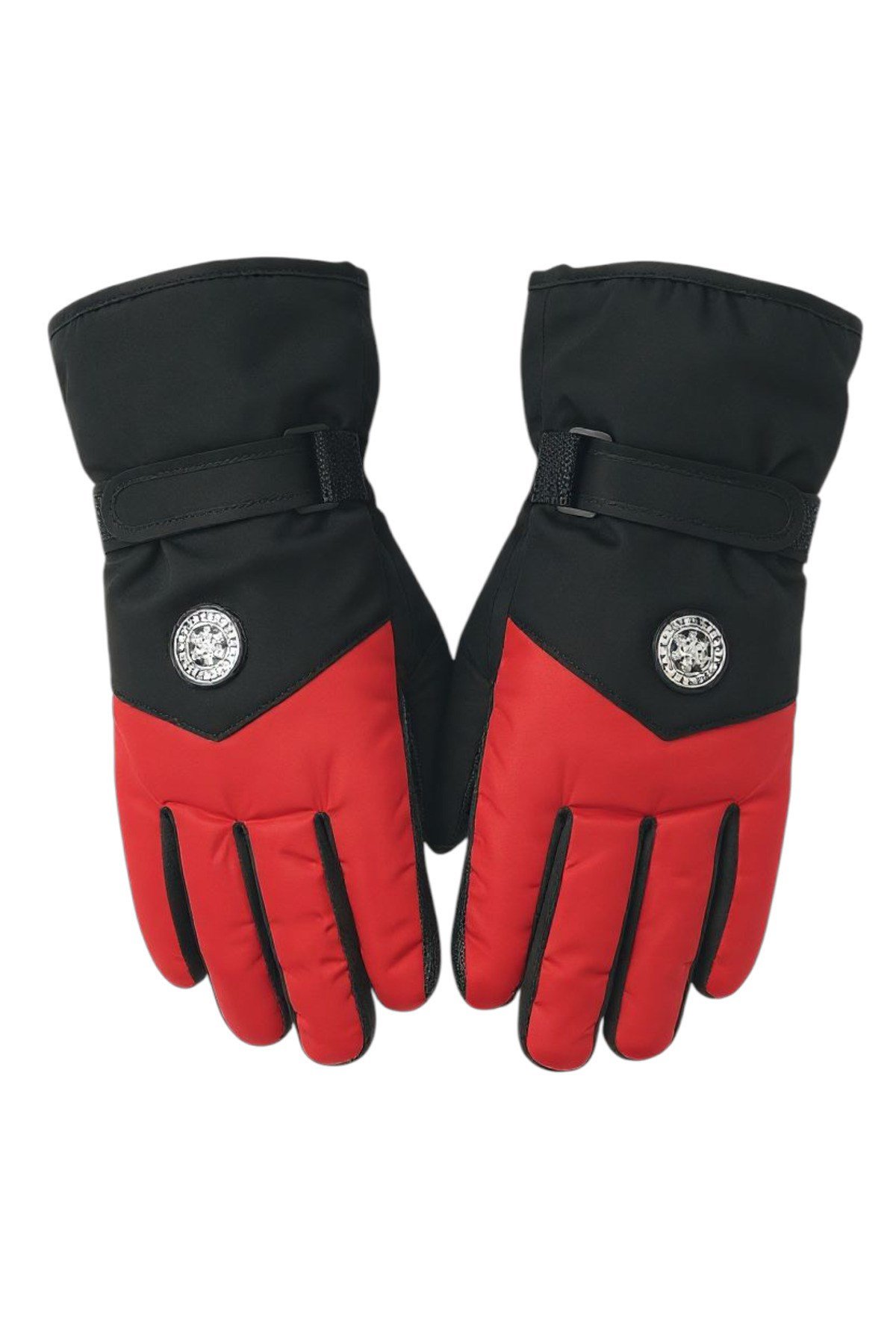 L-XL Geniş Kalıp İçi Kalın Kürklü Kışlık Kar Kayak Motosiklet Bisiklet Outdoor Eldiven