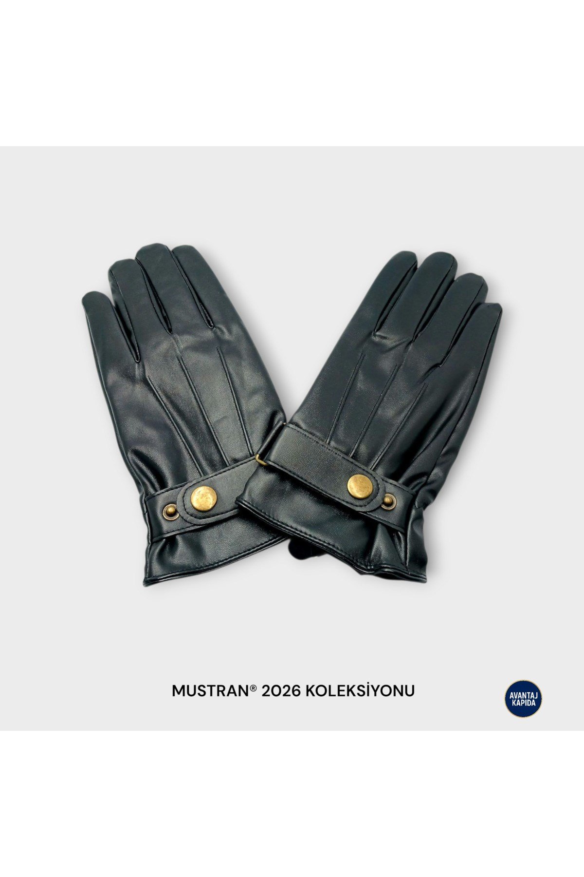 L-XL Unisex Siyah Deri Eldiven | Motosiklet Günlük Kışlık Eldiven | Şık Klasik Tasarım