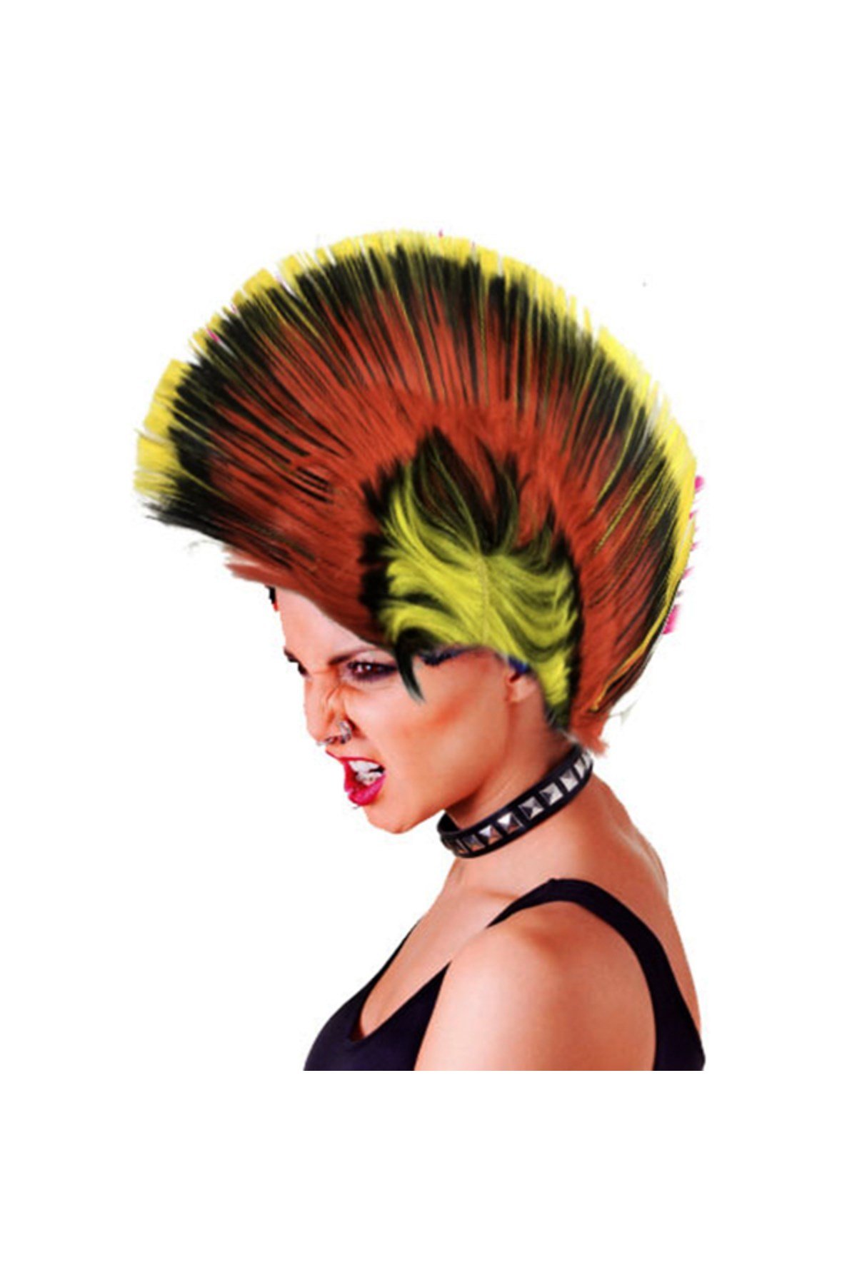 Mohican Mohawk Punk Peruk - 70 li 80 li Yıllar Peruk Model 8