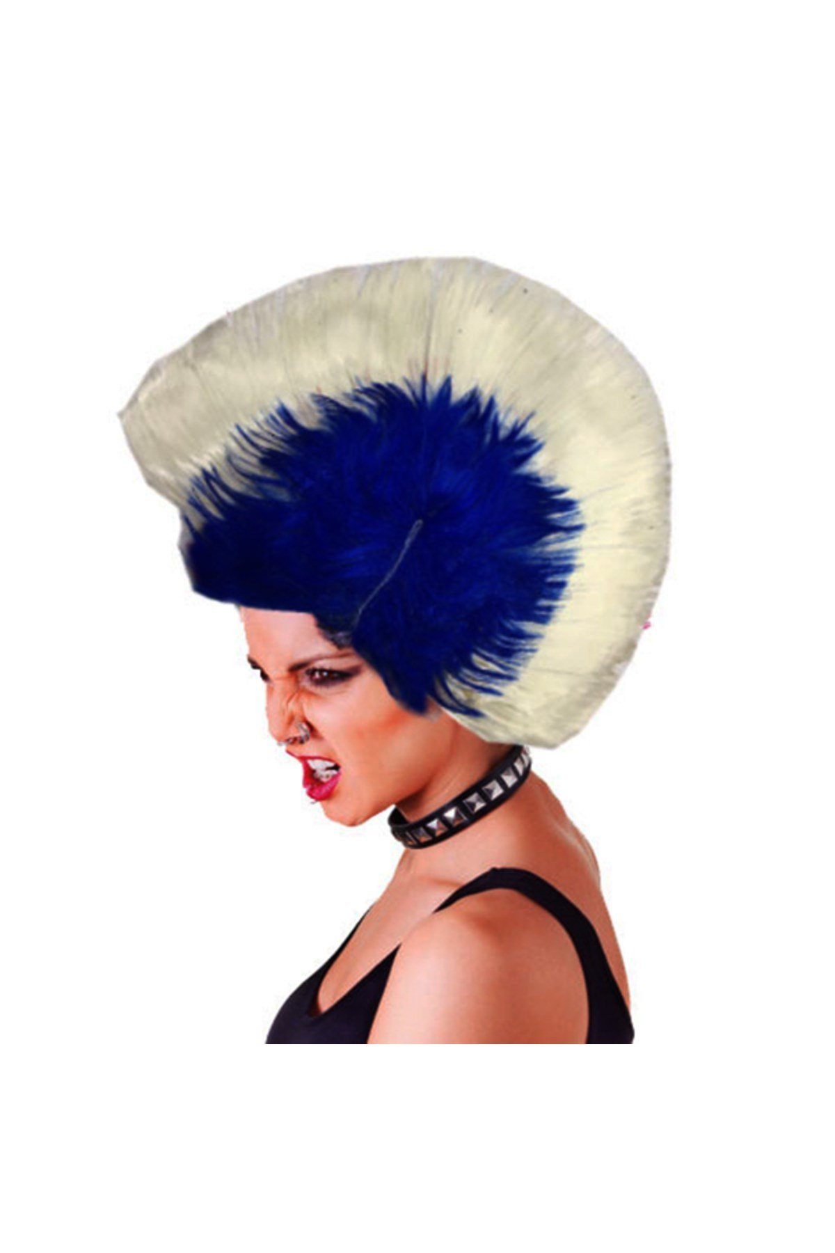 Mohican Mohawk Punk Peruk - 70 li 80 li Yıllar Peruk Model 9