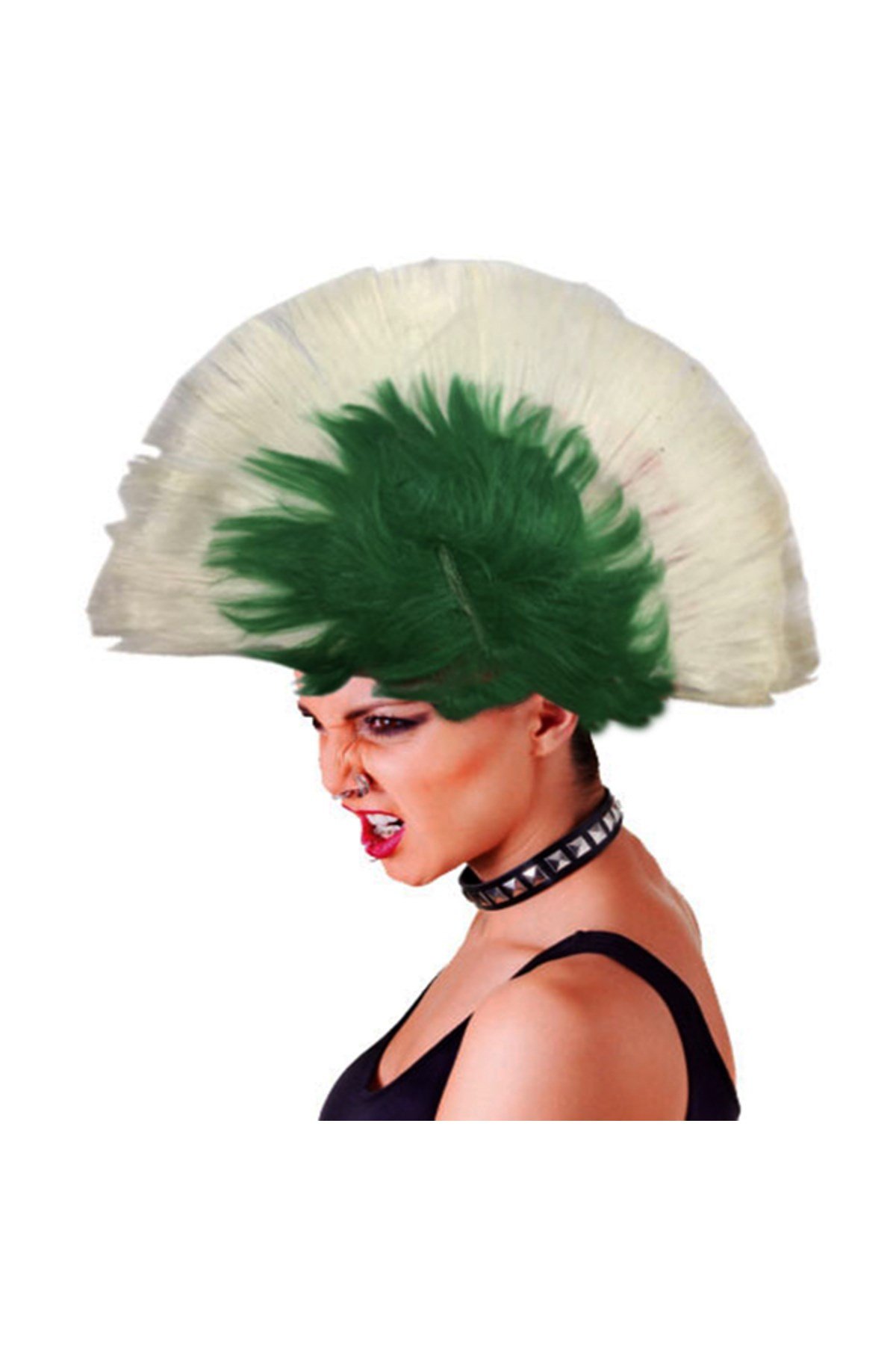 Mohican Mohawk Punk Peruk - 70 li 80 li Yıllar Peruk Model 10