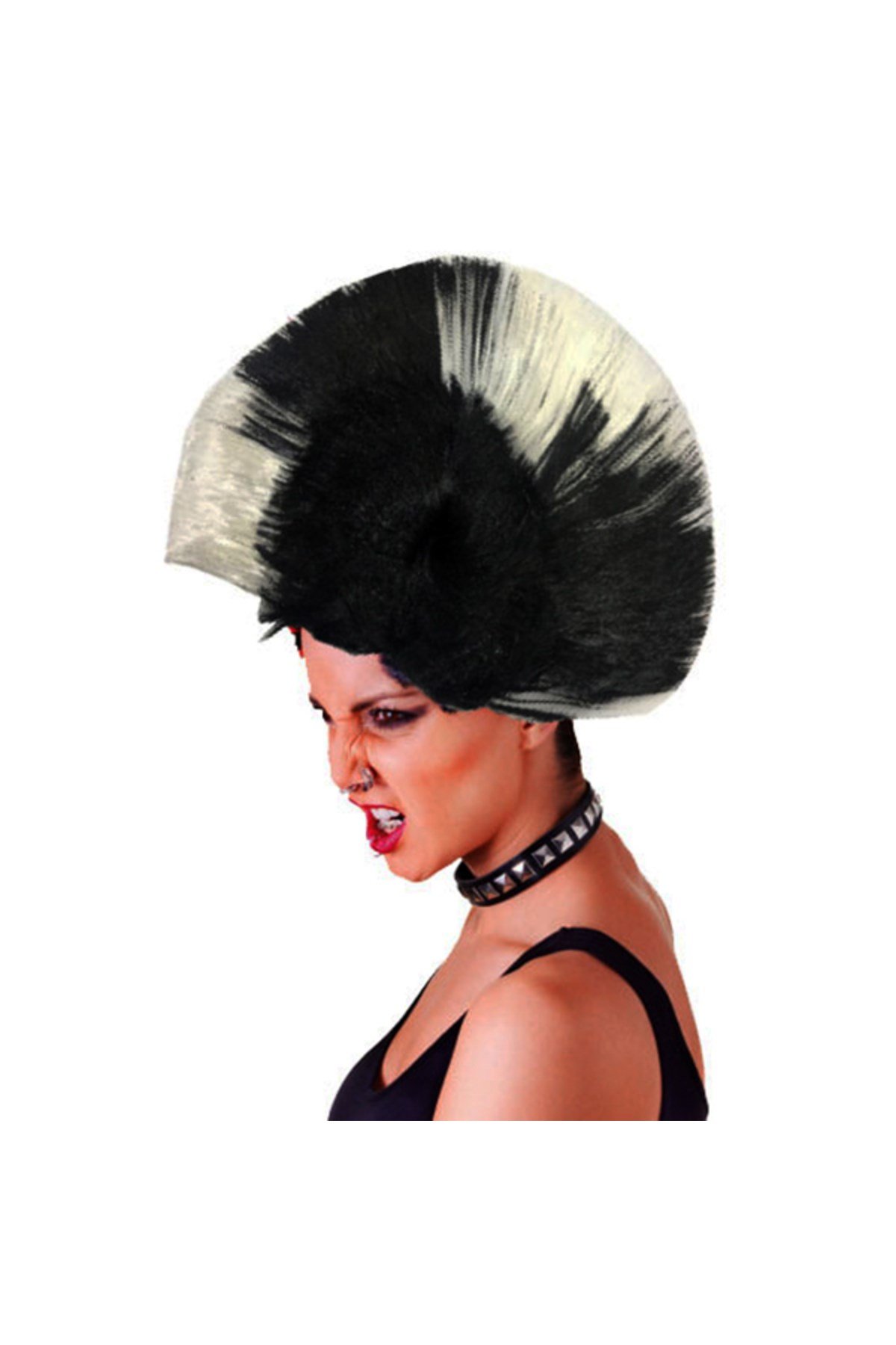 Mohican Mohawk Punk Peruk - 70 li 80 li Yıllar Peruk Model 5