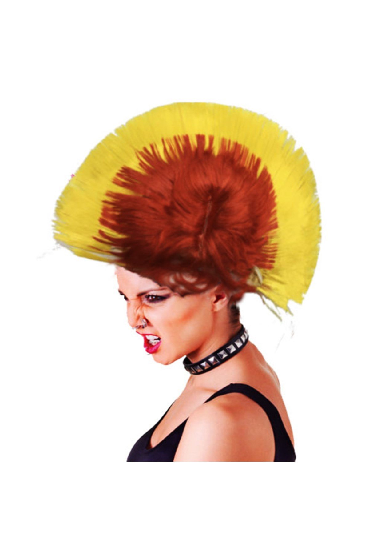 Mohican Mohawk Punk Peruk - 70 li 80 li Yıllar Peruk Model 11